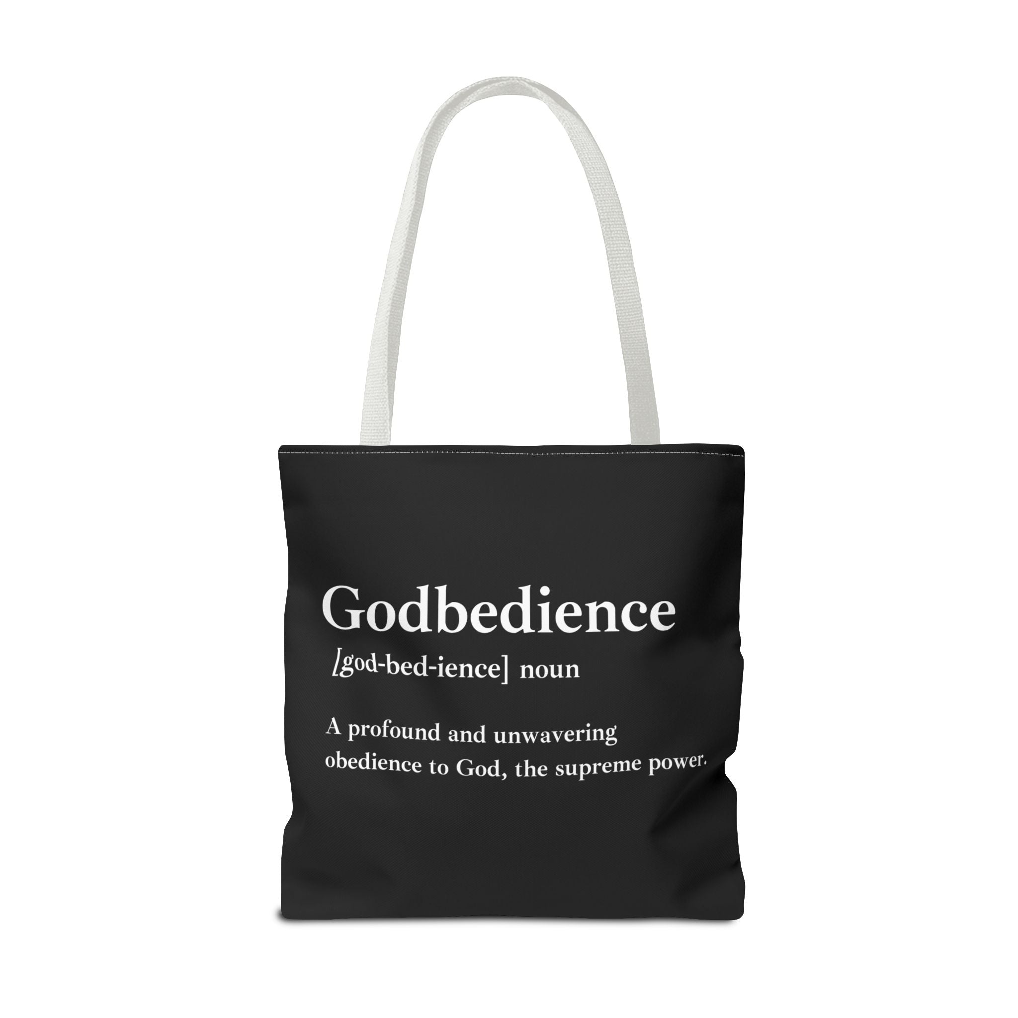 Godbedience Tote Bag - Custom Printed Stylish and Functional Tote
