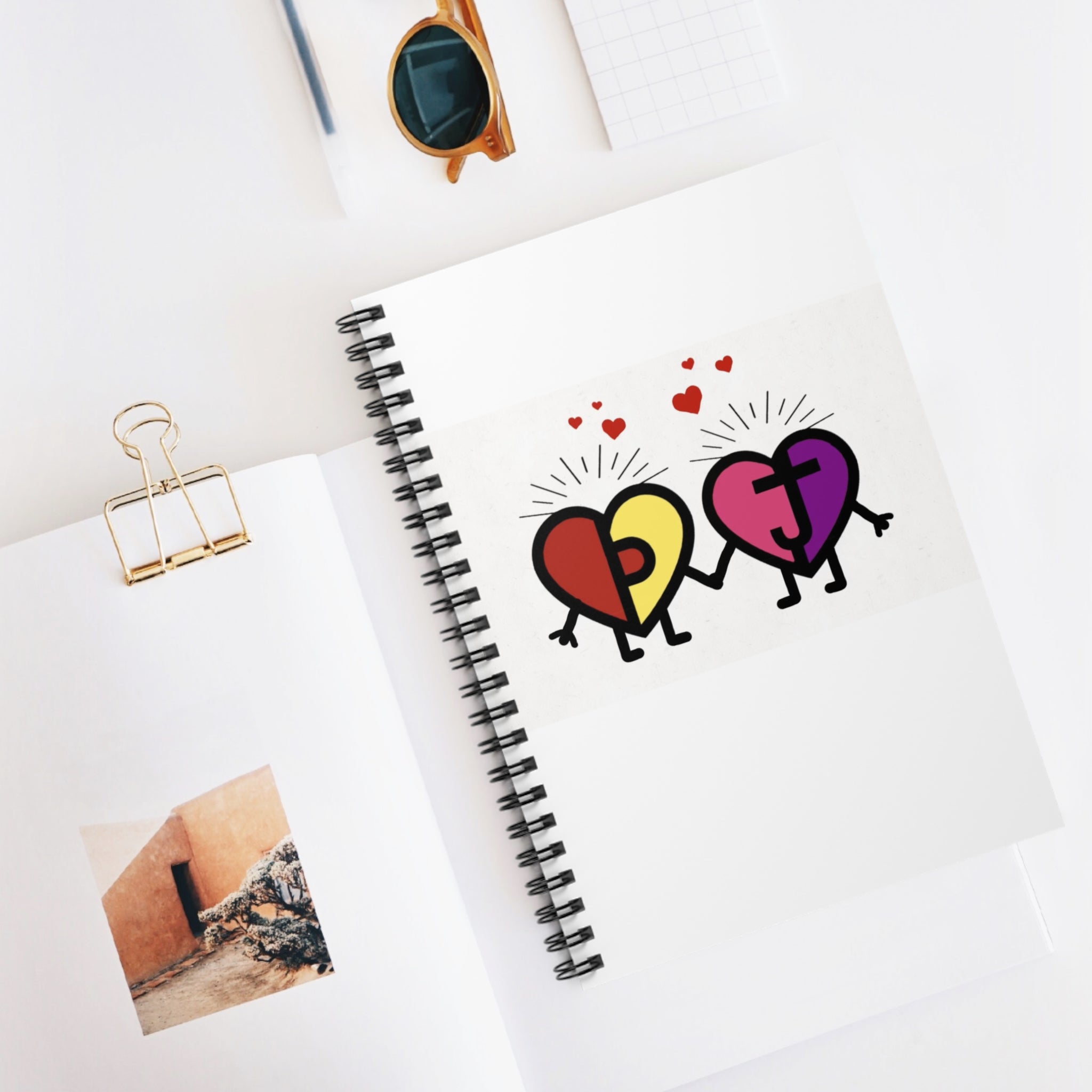 PJ & Joy Passionoy Mascots Spiral Notebook - 118 Page Ruled Line Notebook for Everyday Use