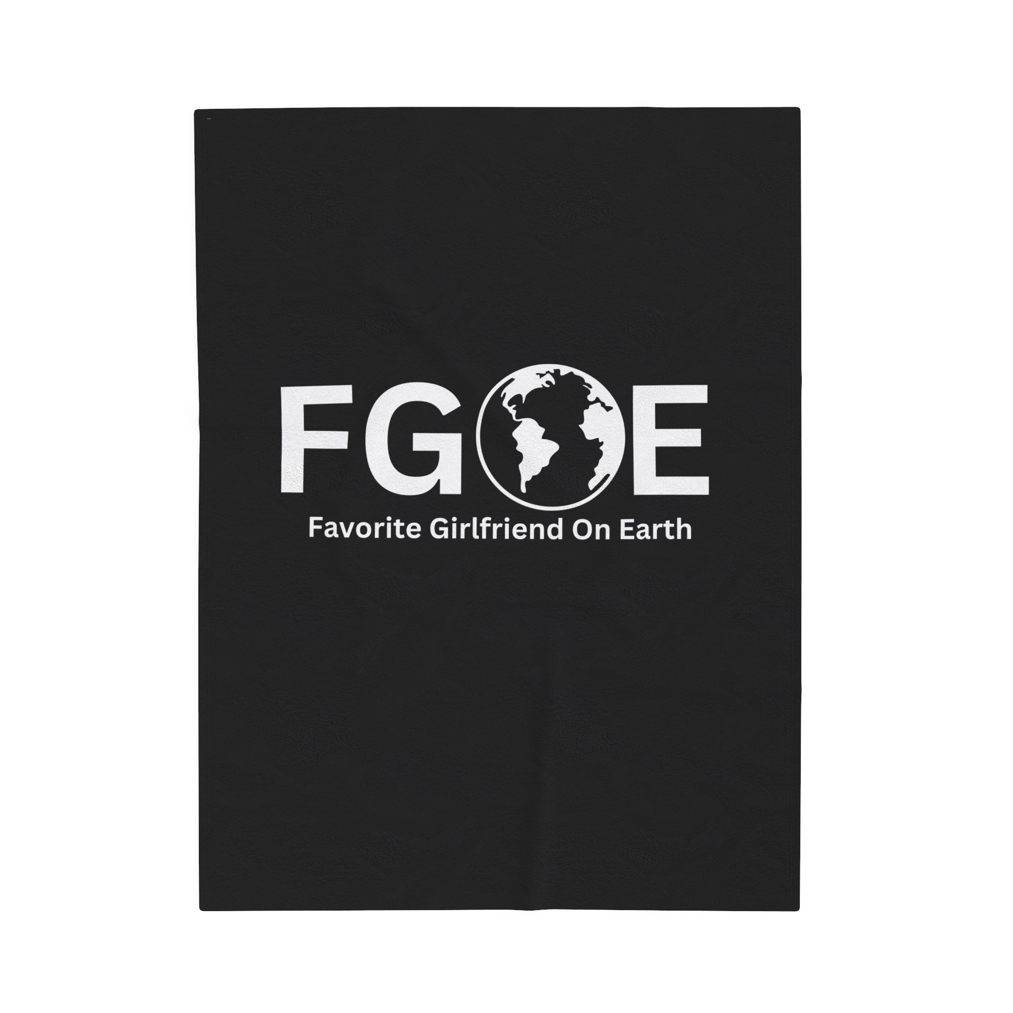 Favorite Girlfriend on Earth Velveteen Plush Blanket