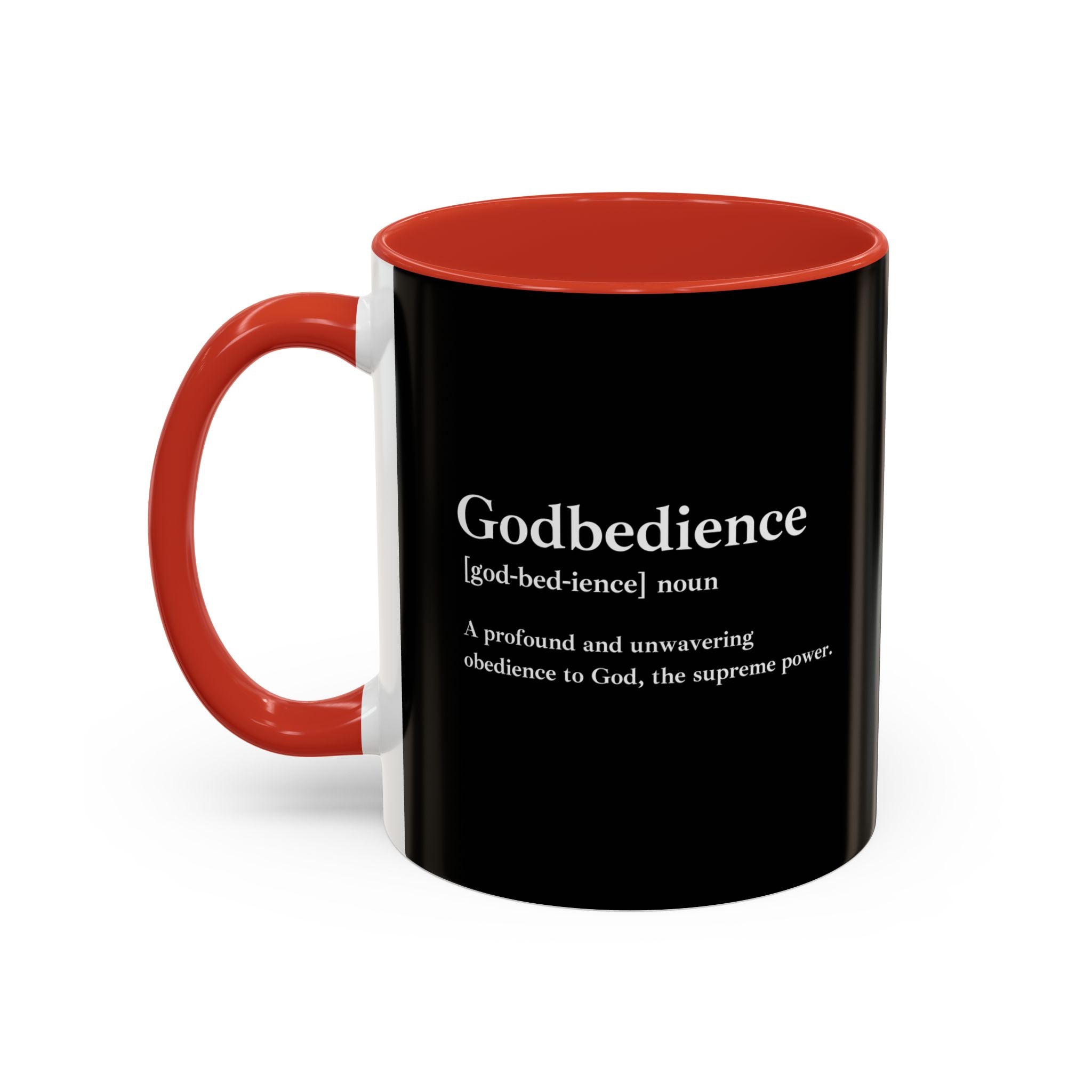 Godbedience Accent Coffee Mug (11, 15oz)