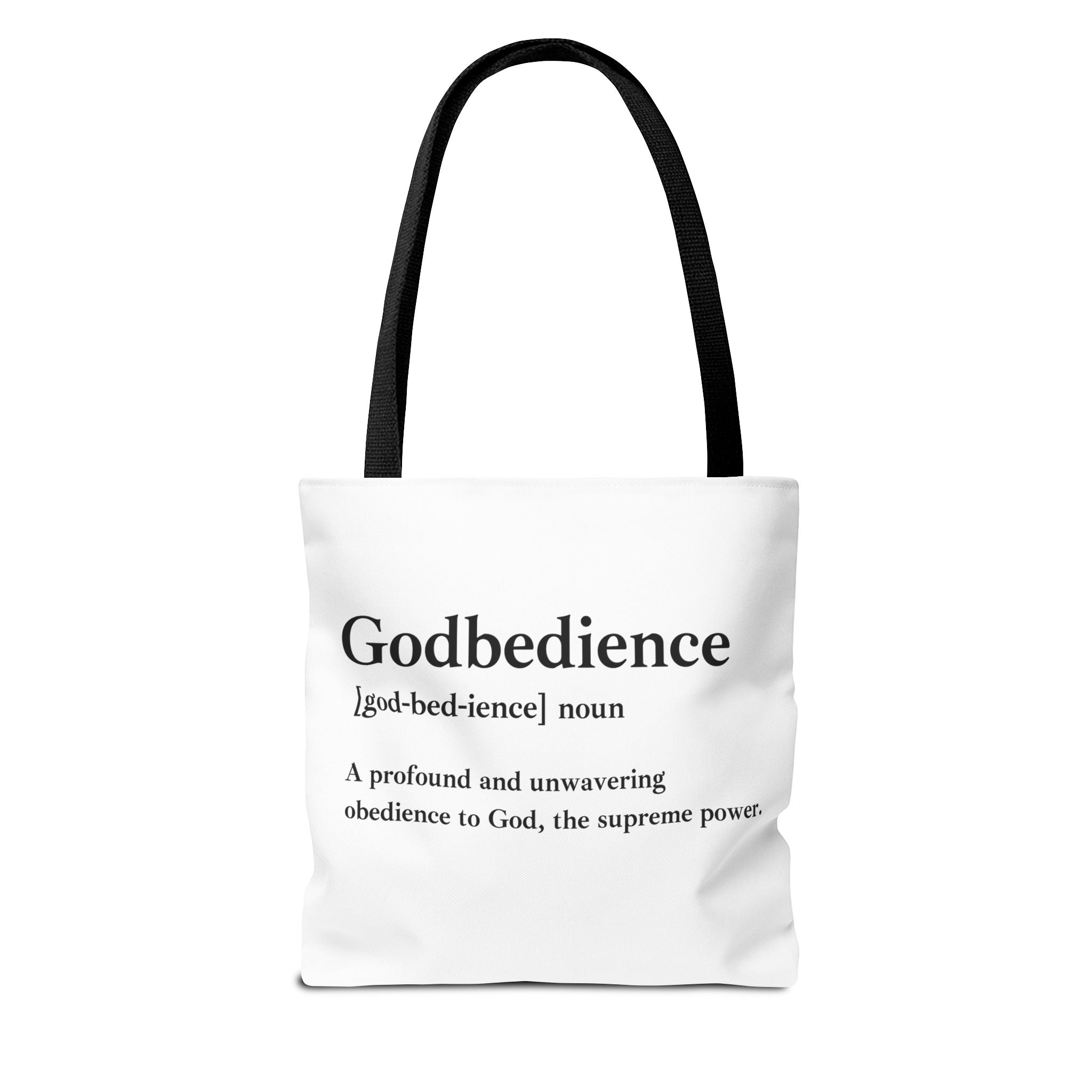 Godbedience Tote Bag - Custom Printed Stylish and Functional Tote