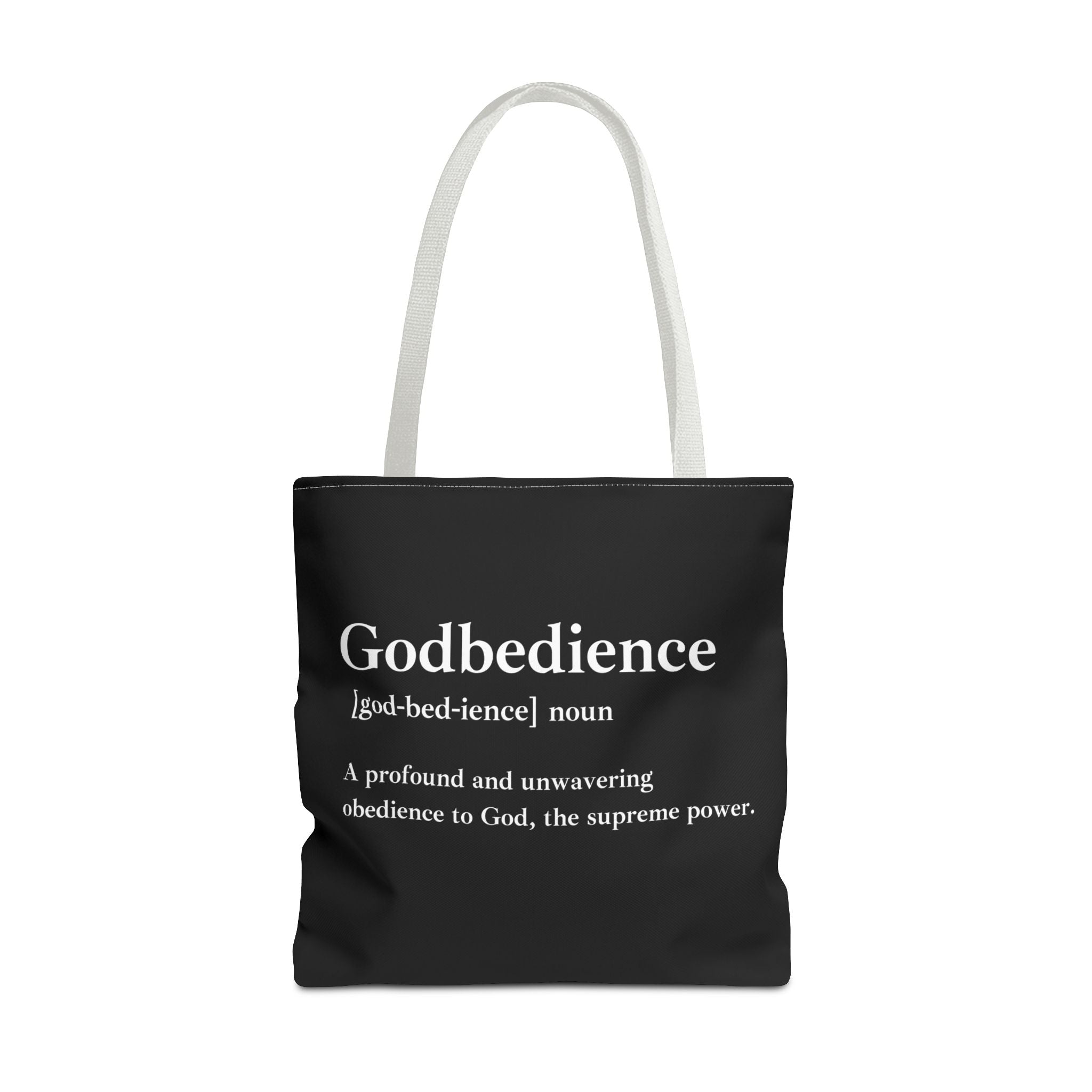 Godbedience Tote Bag - Custom Printed Stylish and Functional Tote