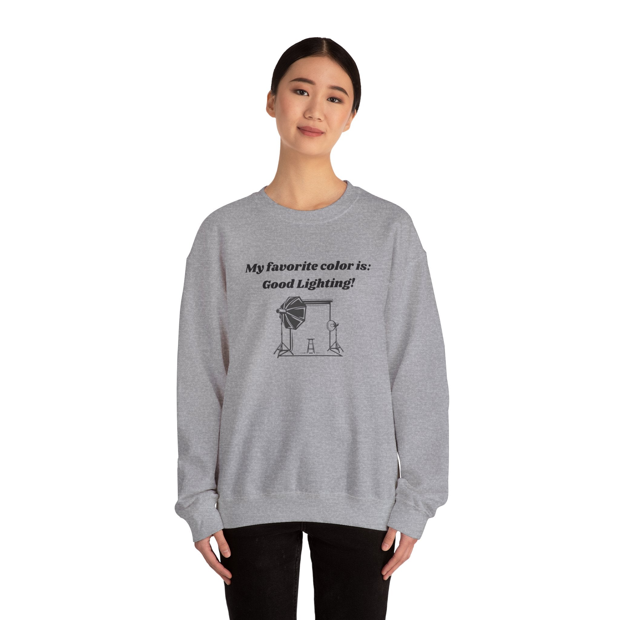 My Favorite Color is Good Lighting! Unisex Heavy Blend Crewneck Sweatshirt