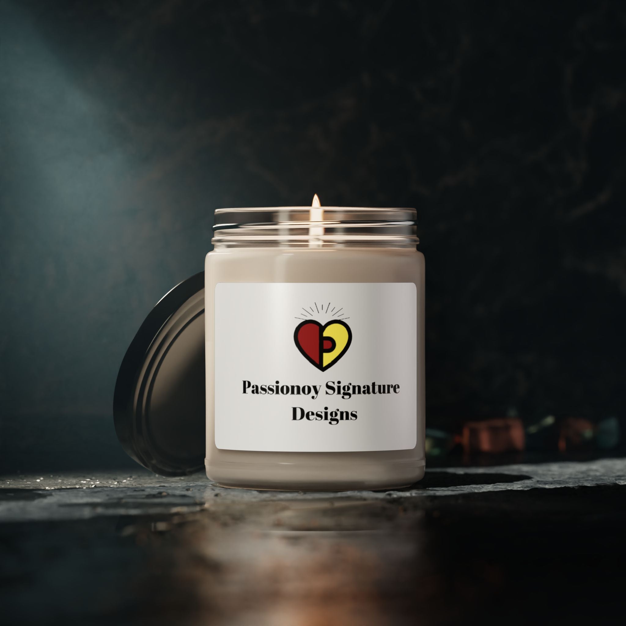Passionoy Signature Designs Scented Soy Candle - 9oz Natural Wax Candle with Custom Label