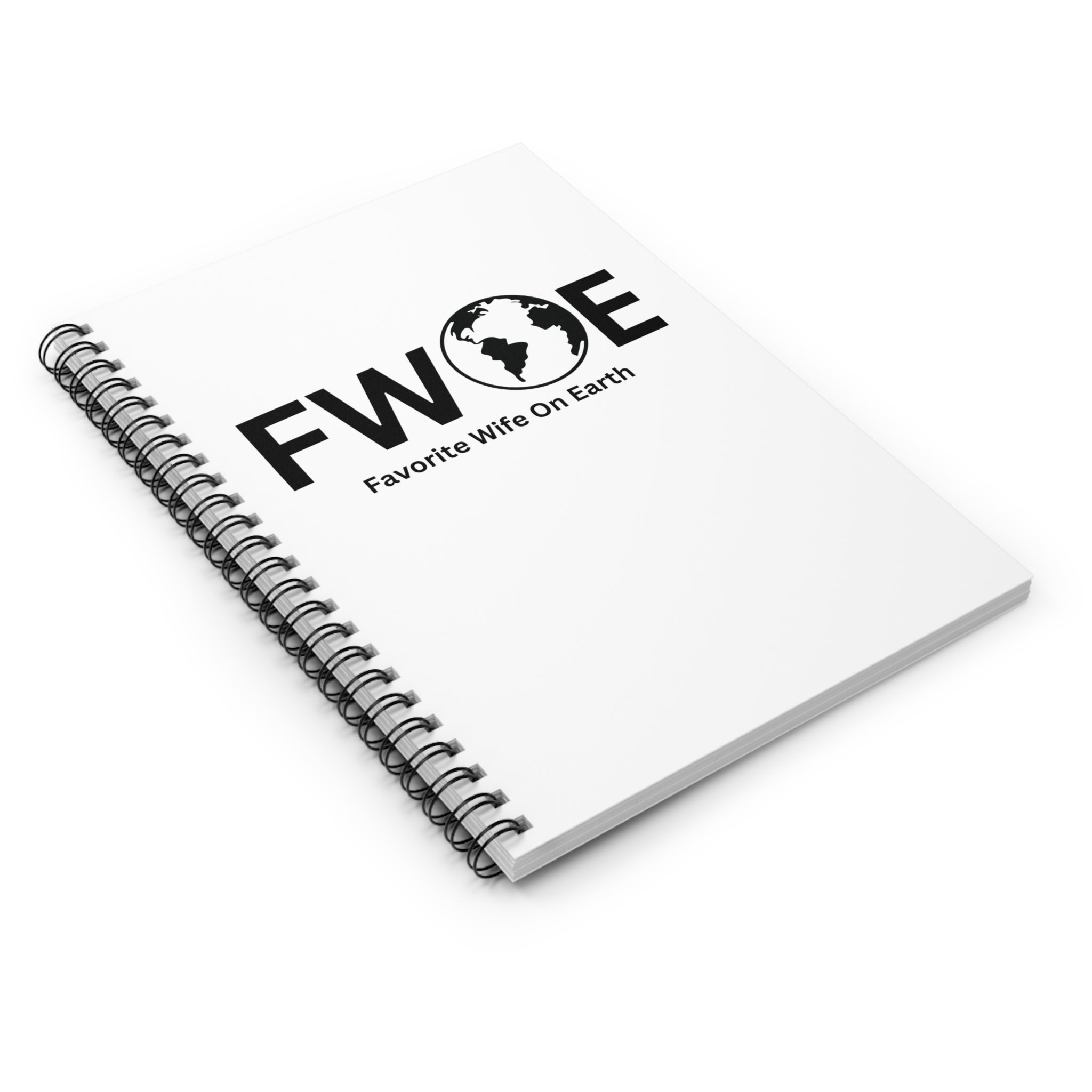 Favorite Wife On Earth (FWOE) Spiral Notebook - 118 Page Ruled Line Notebook for Everyday Use