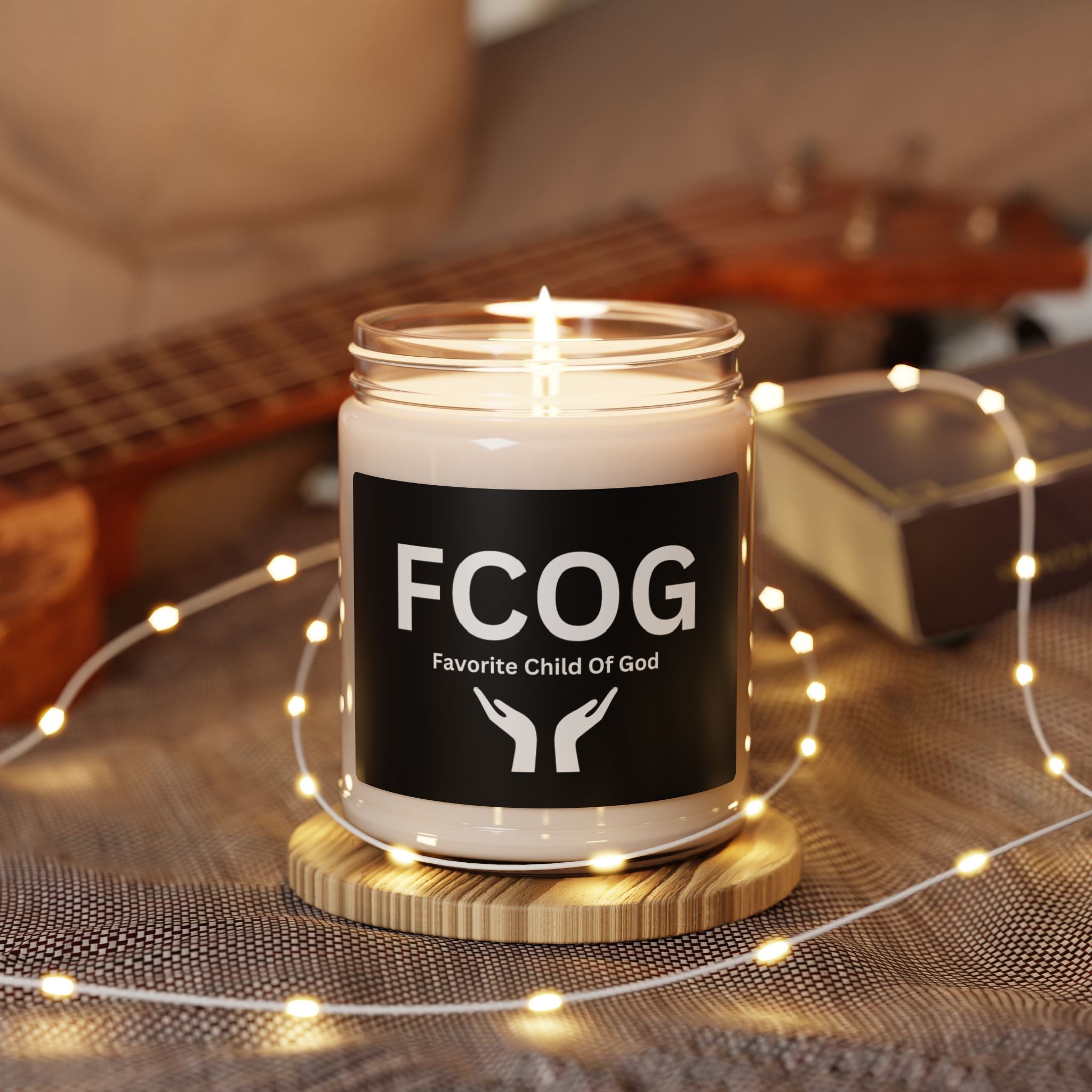 Favorite Child of God (FCOG) Scented Soy Candle - 9oz Natural Wax Candle with Custom Label