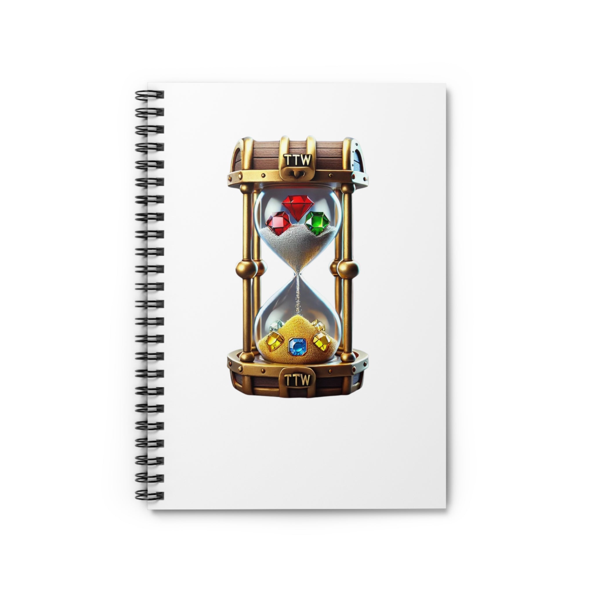 Treasure The Wait Logo Spiral Notebook - 118 Page Ruled Line Notebook for Everyday Use