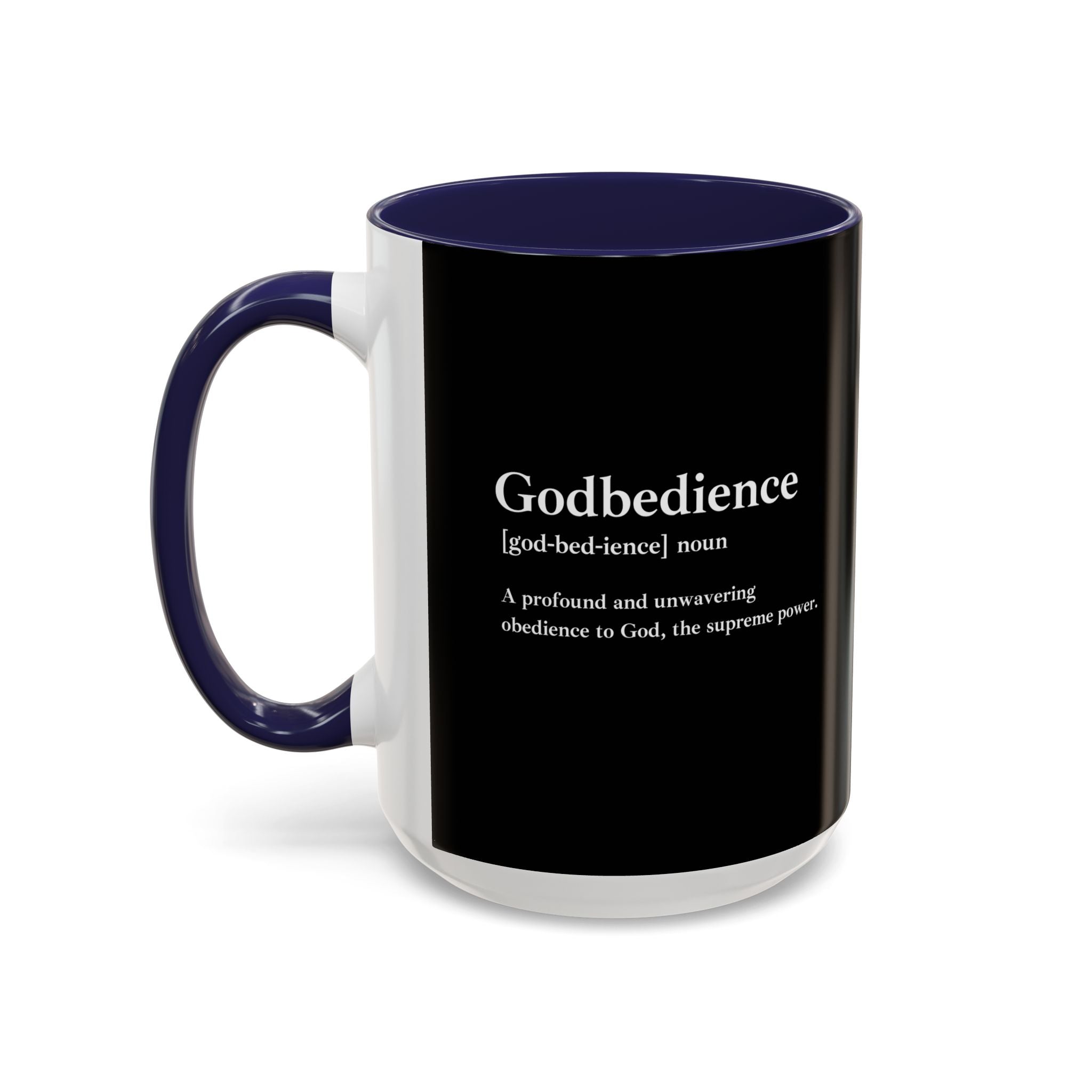 Godbedience Accent Coffee Mug (11, 15oz)