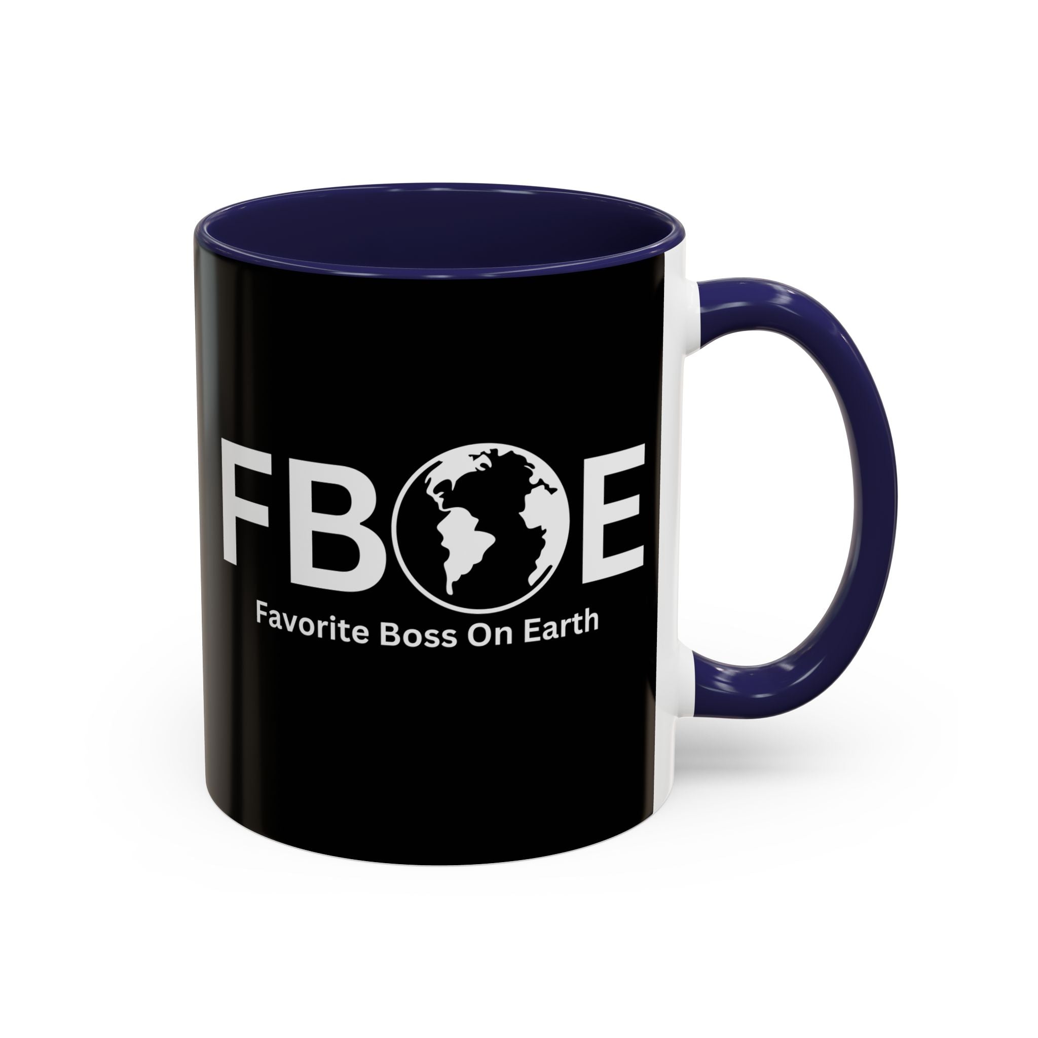 Favorite Boss On Earth (FBOE) Accent Coffee Mug (11oz, 15oz)
