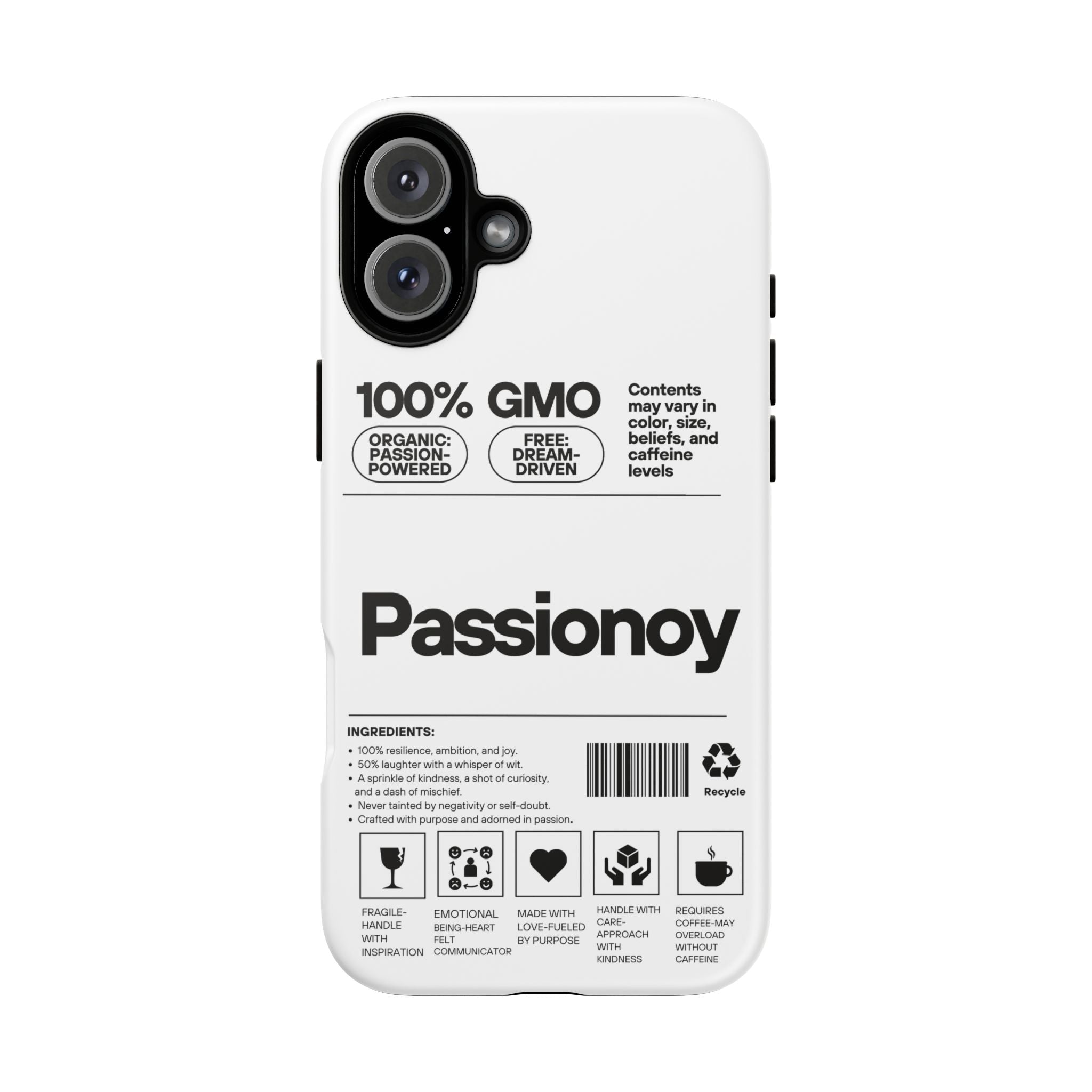 Passionoy Label Tough Cases - Custom Protective Phone Cases for iPhone, Samsung Galaxy, and Google Pixel