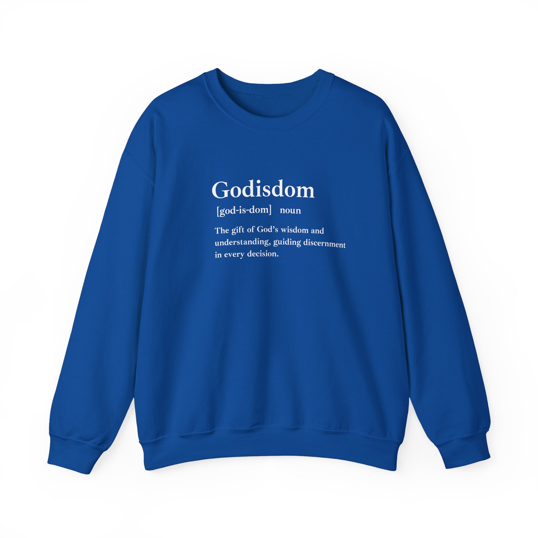 Godisdom Unisex Heavy Blend™ Crewneck Sweatshirt – Faith-Inspired Apparel, Durable and Comfortable Sweater