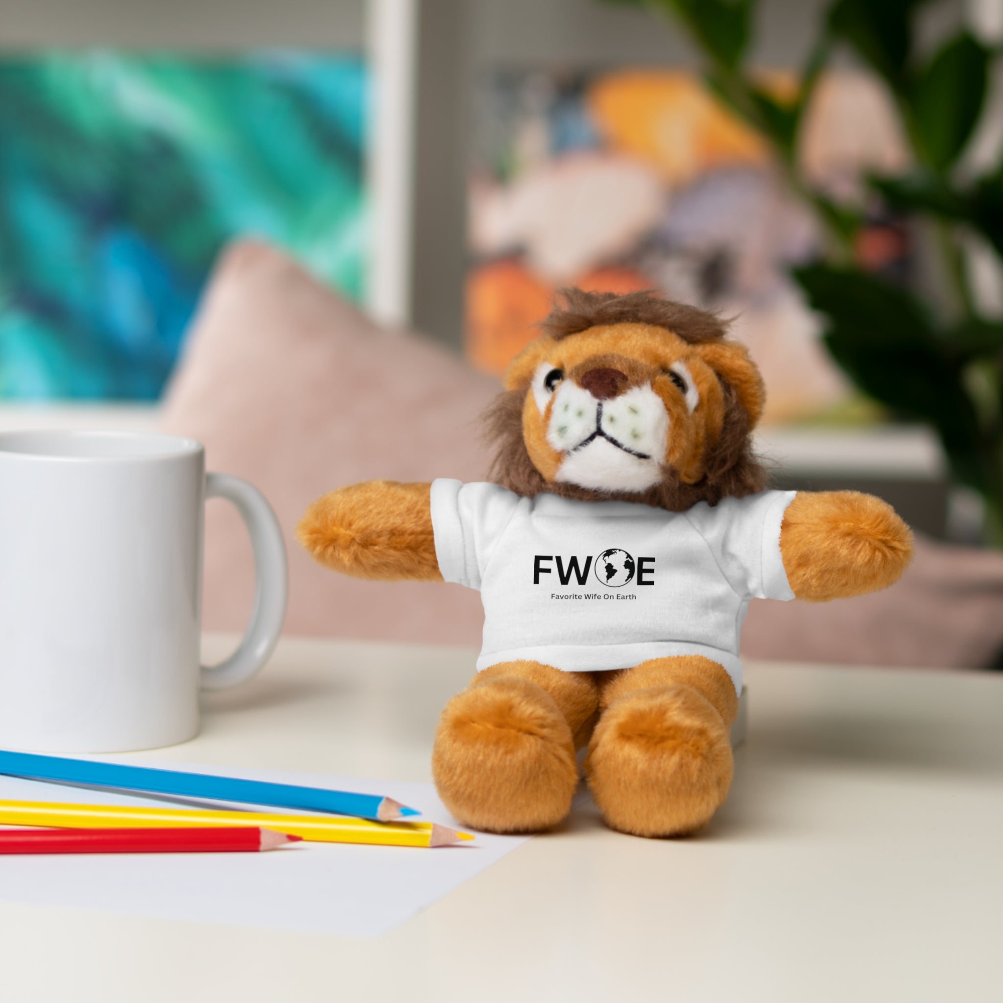 Stuffed Animal Gift – Favorite Wife on Earth (FWOE) – Customizable T-Shirt & Animal