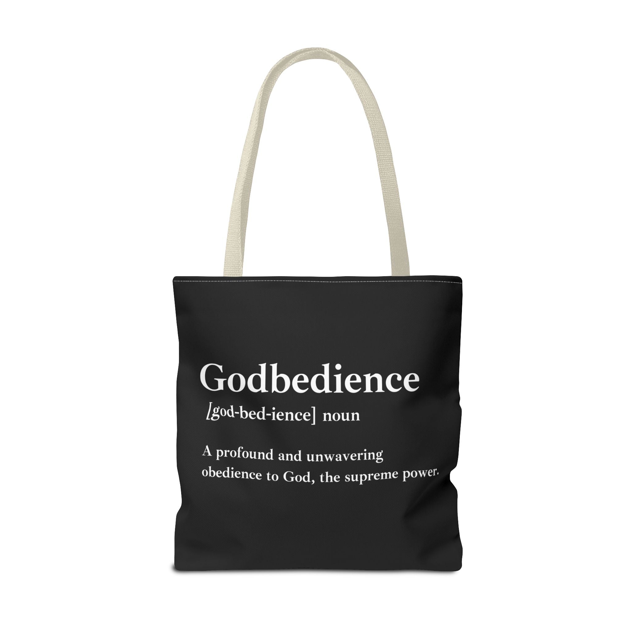 Godbedience Tote Bag - Custom Printed Stylish and Functional Tote