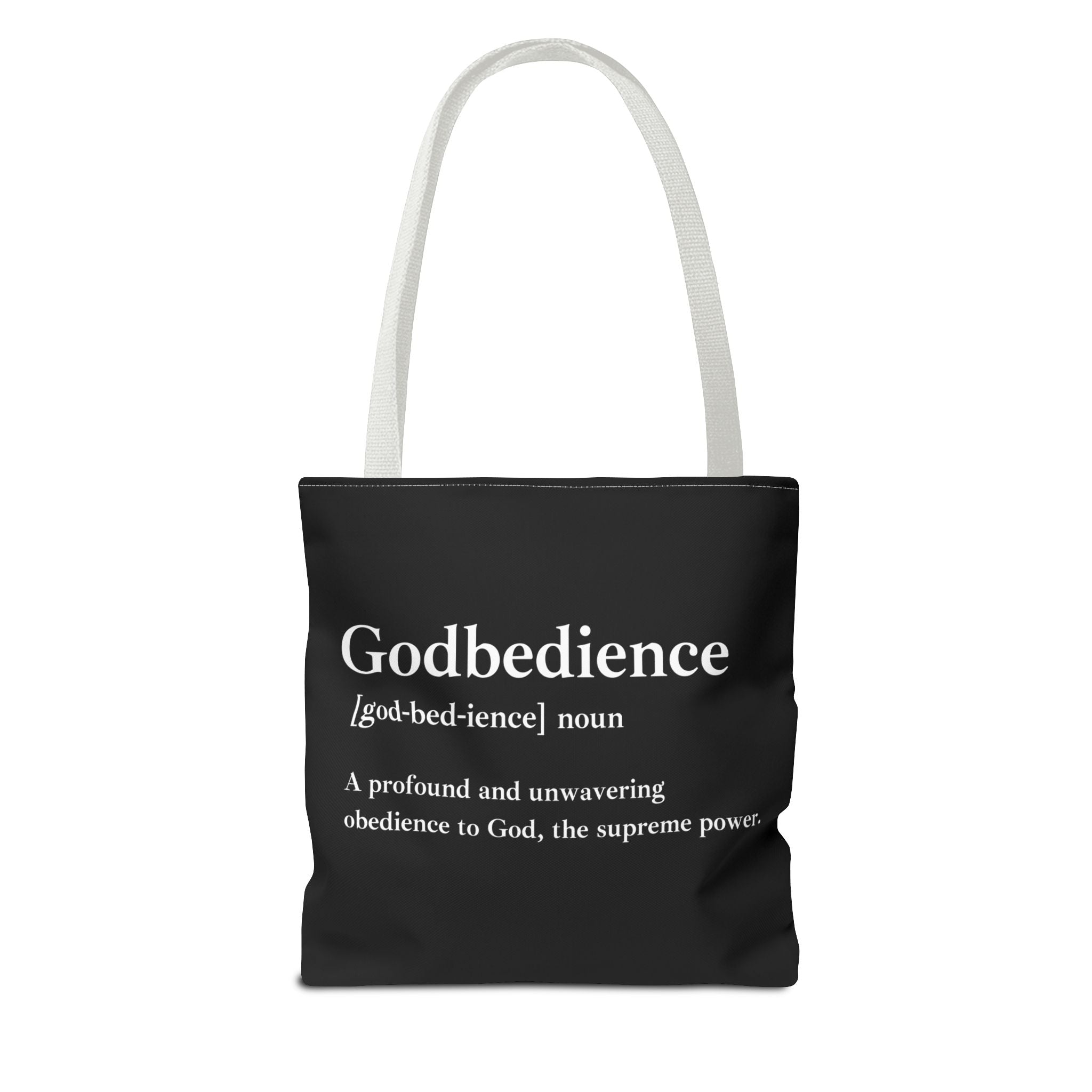 Godbedience Tote Bag - Custom Printed Stylish and Functional Tote