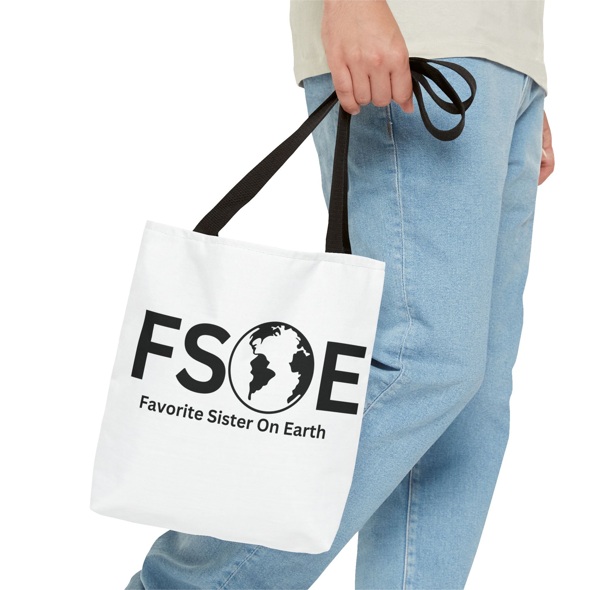 Favorite Sister On Earth (FSOE) Tote Bag - Custom Printed Stylish and Functional Tote
