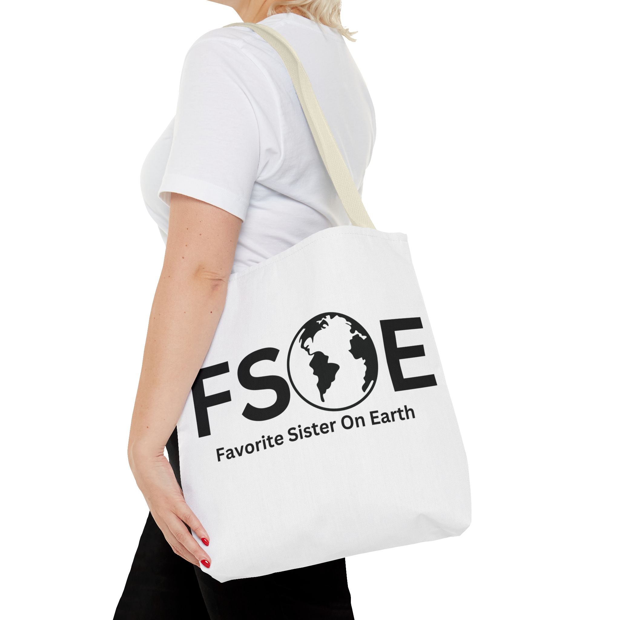 Favorite Sister On Earth (FSOE) Tote Bag - Custom Printed Stylish and Functional Tote