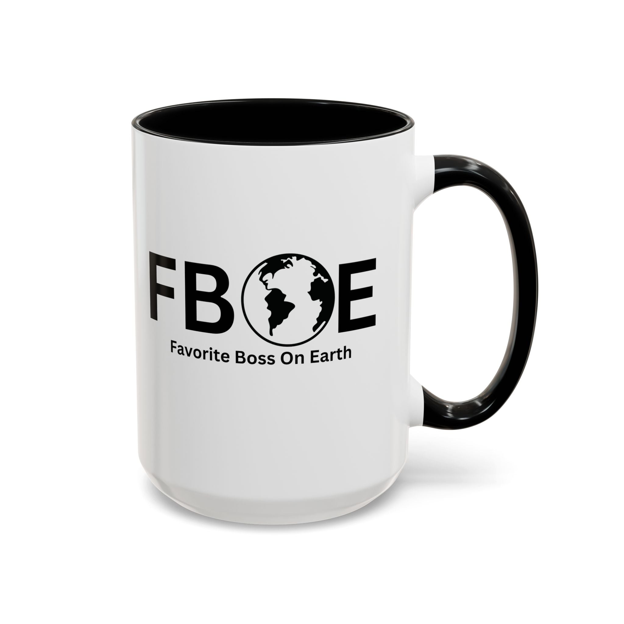 Favorite Boss On Earth (FBOE) Accent Coffee Mug (11oz, 15oz)