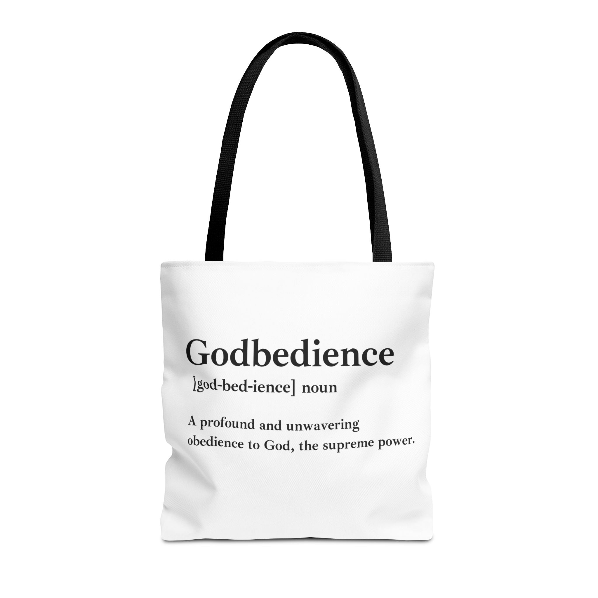 Godbedience Tote Bag - Custom Printed Stylish and Functional Tote