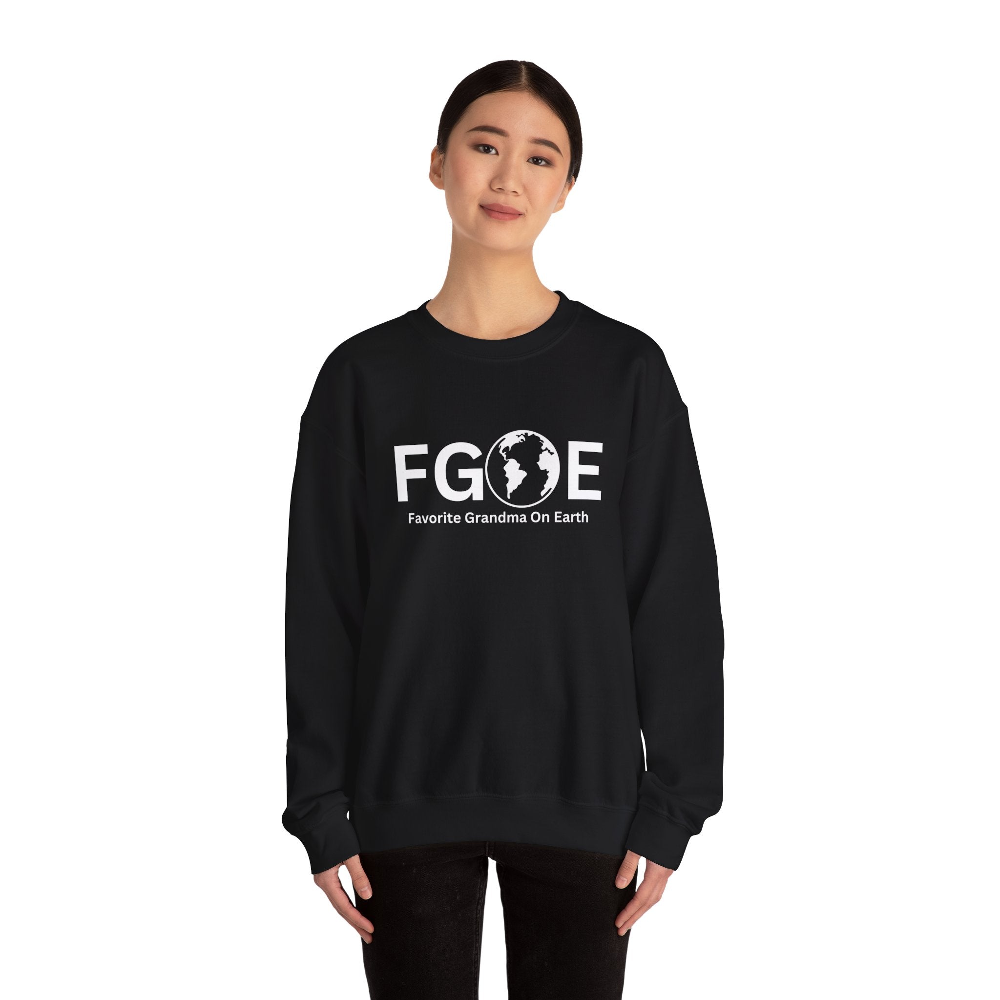 Favorite Grandma On Earth (FGOE) Unisex Heavy Blend Crewneck Sweatshirt - Cozy and Ethical Sweatshirt for All Seasons