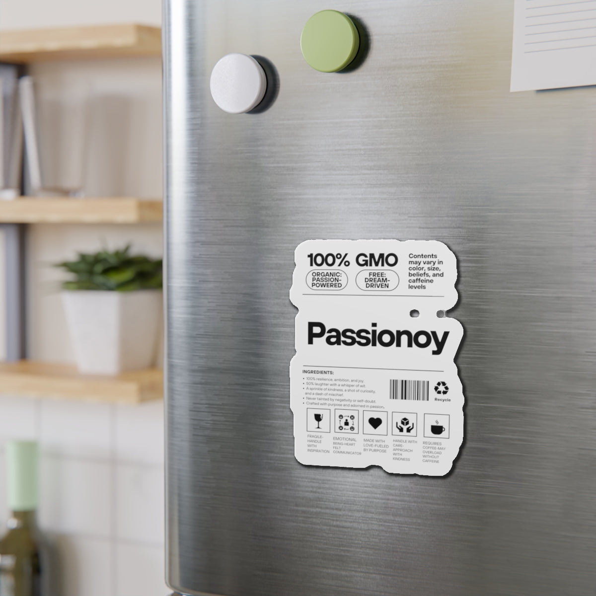 Passionoy Label Die-Cut Magnets - Customizable Flexible Vinyl Magnets