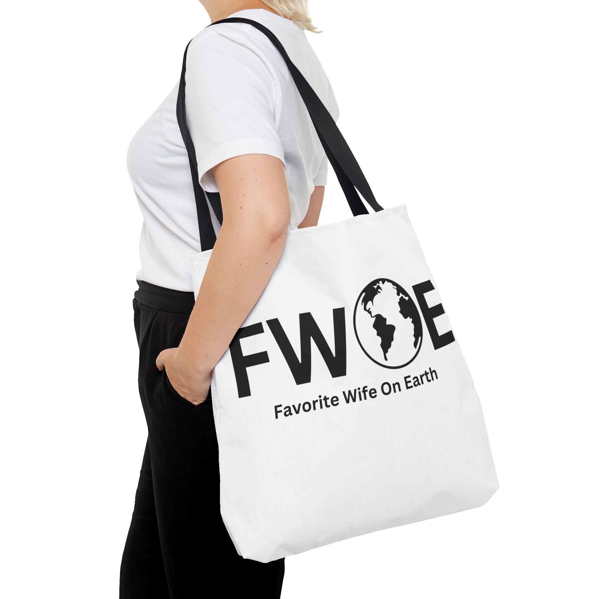 Favorite Wife On Earth (FWOE) Tote Bag - Custom Printed Stylish and Functional Tote