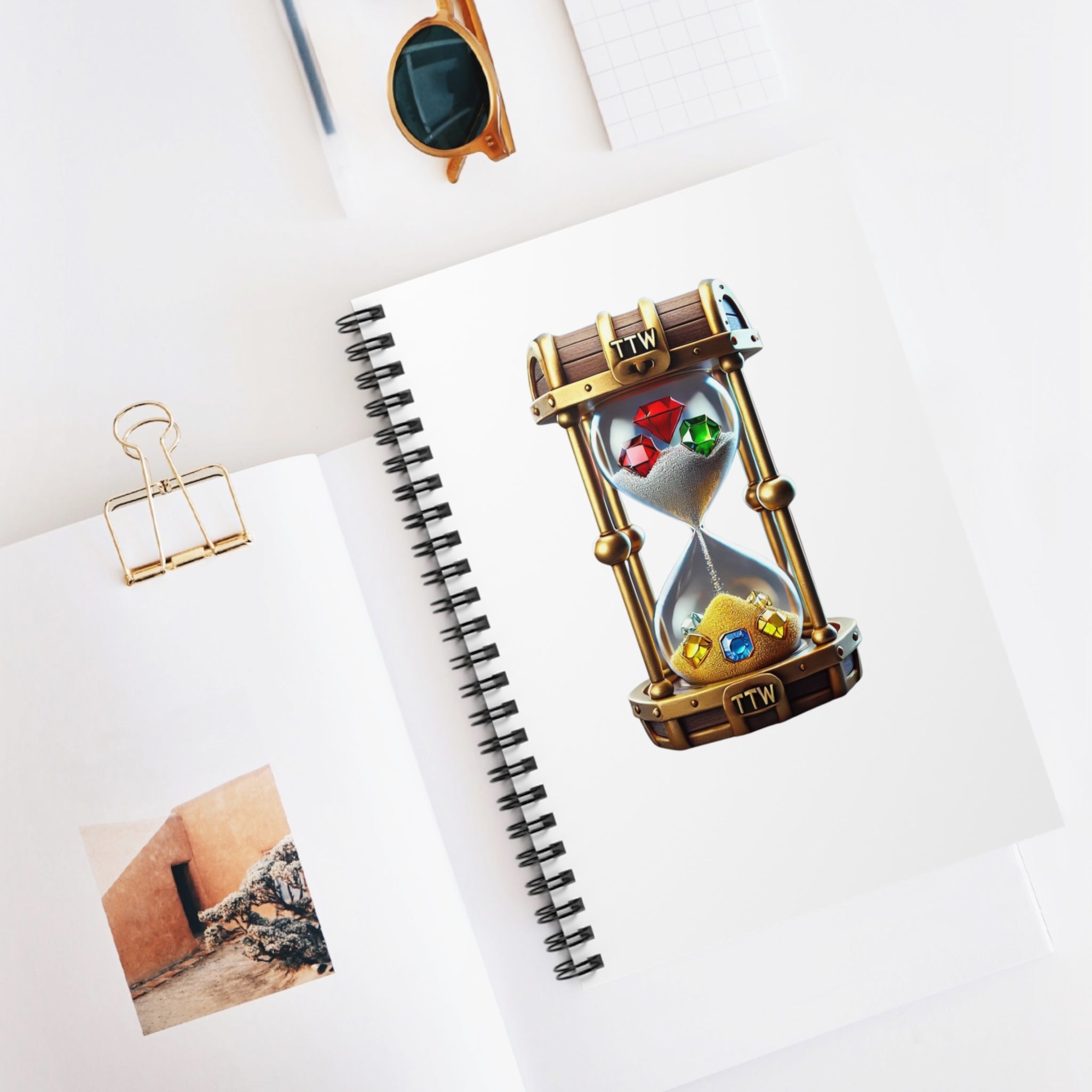 Treasure The Wait Logo Spiral Notebook - 118 Page Ruled Line Notebook for Everyday Use