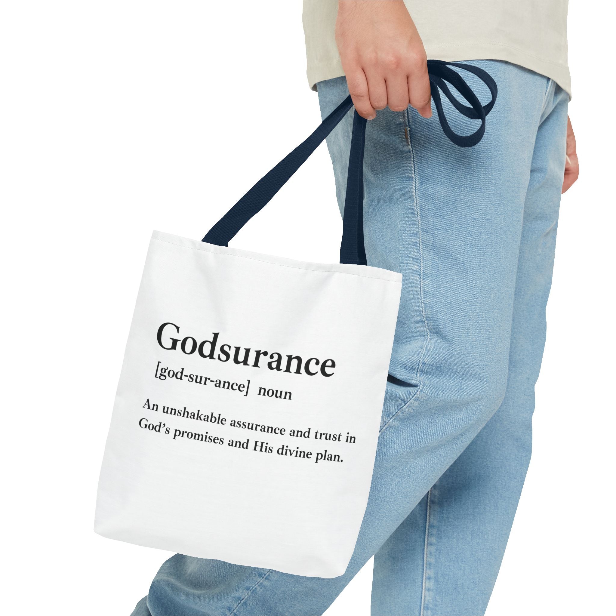 Godsurance Tote Bag - Custom Printed Stylish and Functional Tote