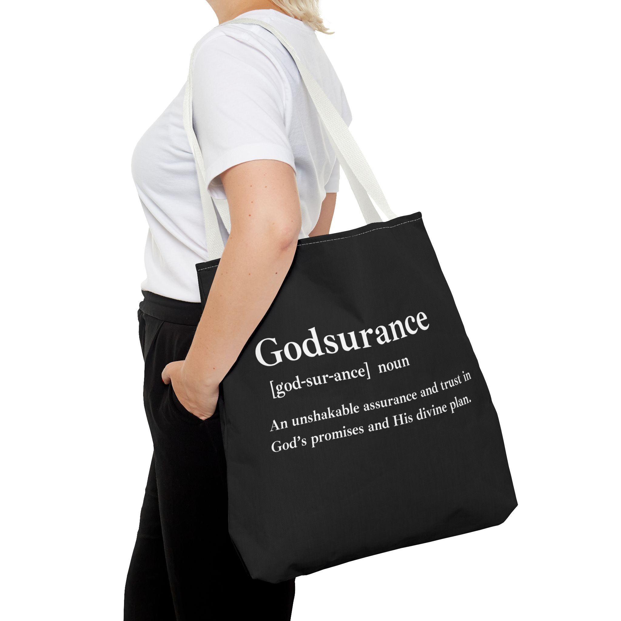 Godsurance Tote Bag - Custom Printed Stylish and Functional Tote