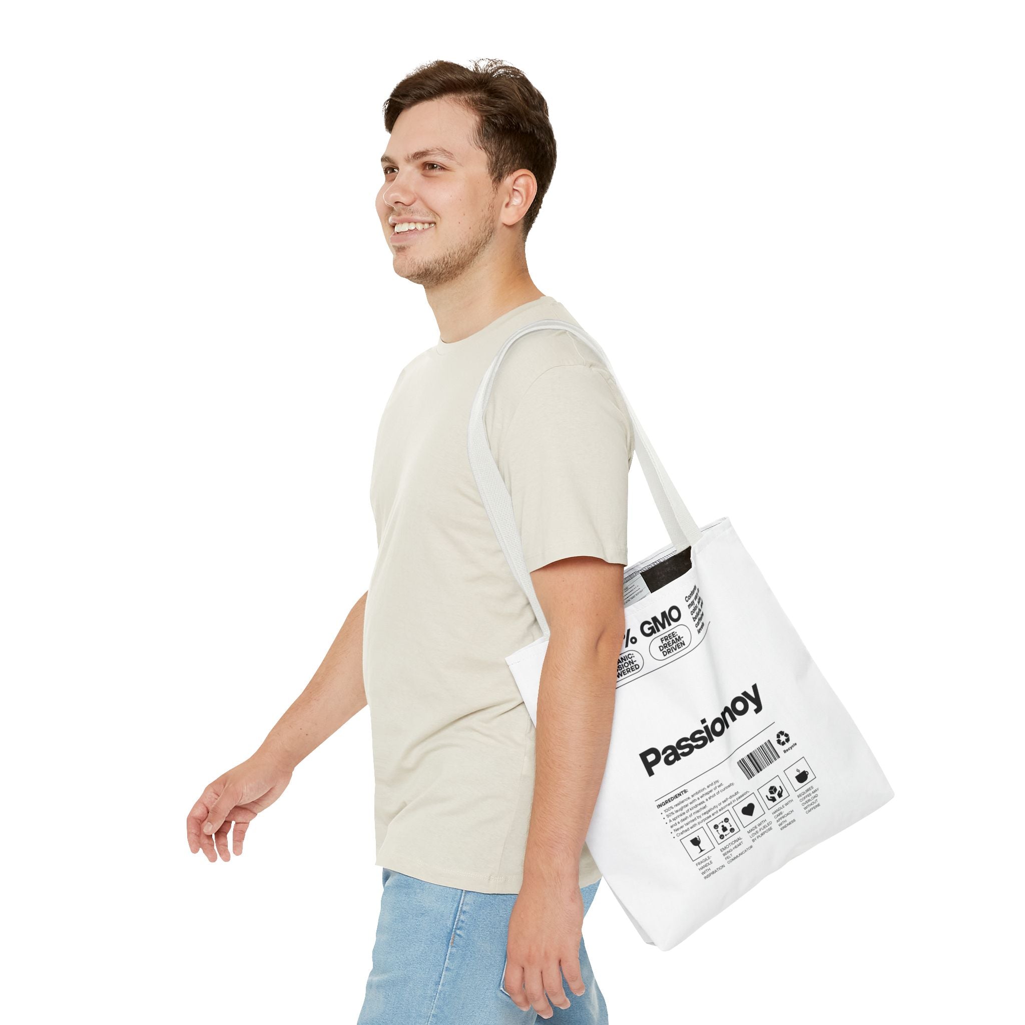 Passionoy Label Tote Bag - Custom Printed Stylish and Functional Tote