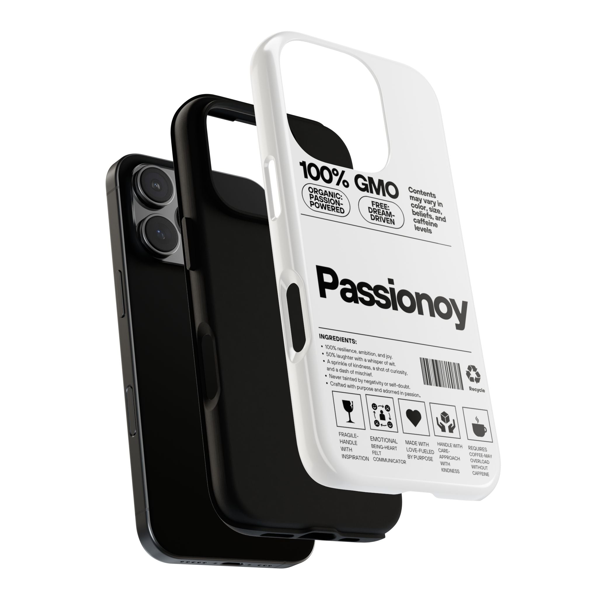 Passionoy Label Tough Cases - Custom Protective Phone Cases for iPhone, Samsung Galaxy, and Google Pixel