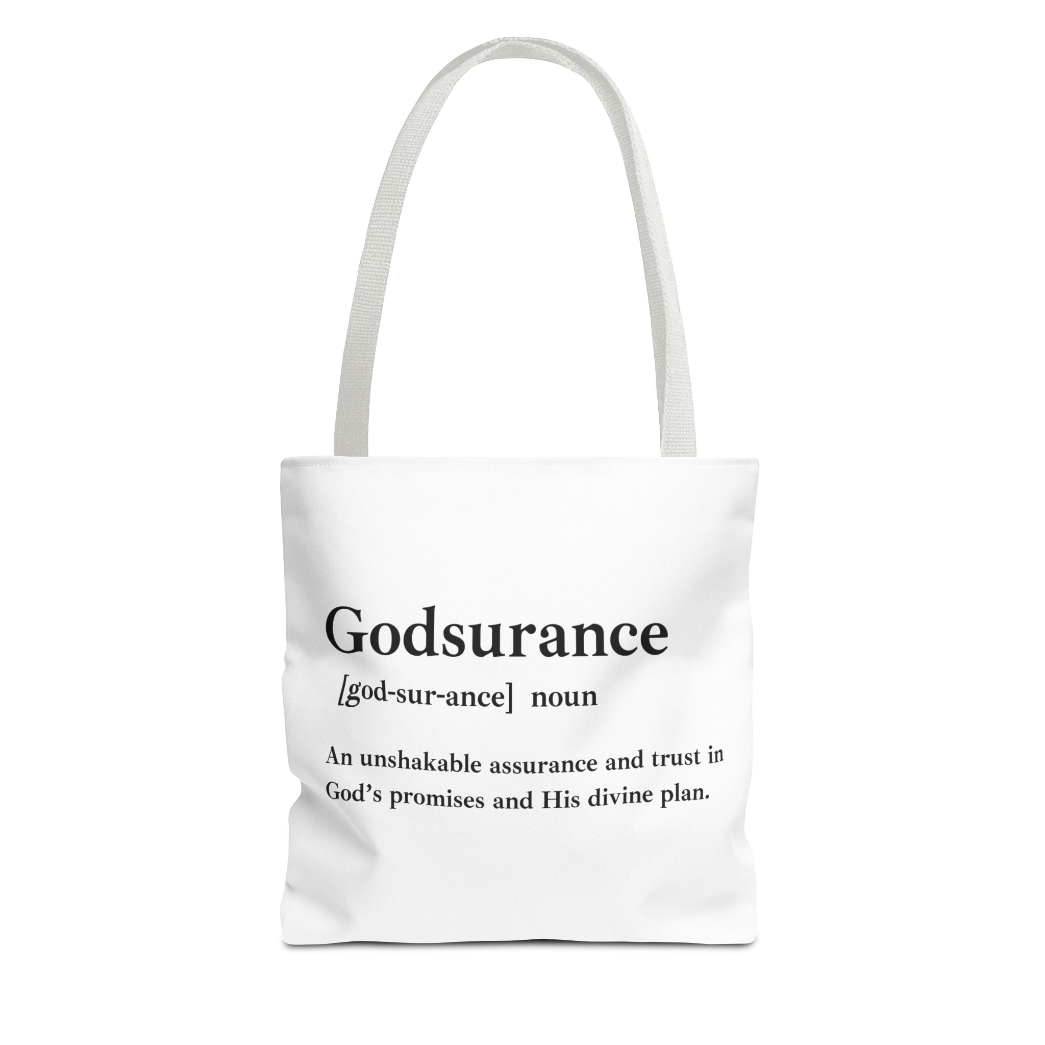 Godsurance Tote Bag - Custom Printed Stylish and Functional Tote