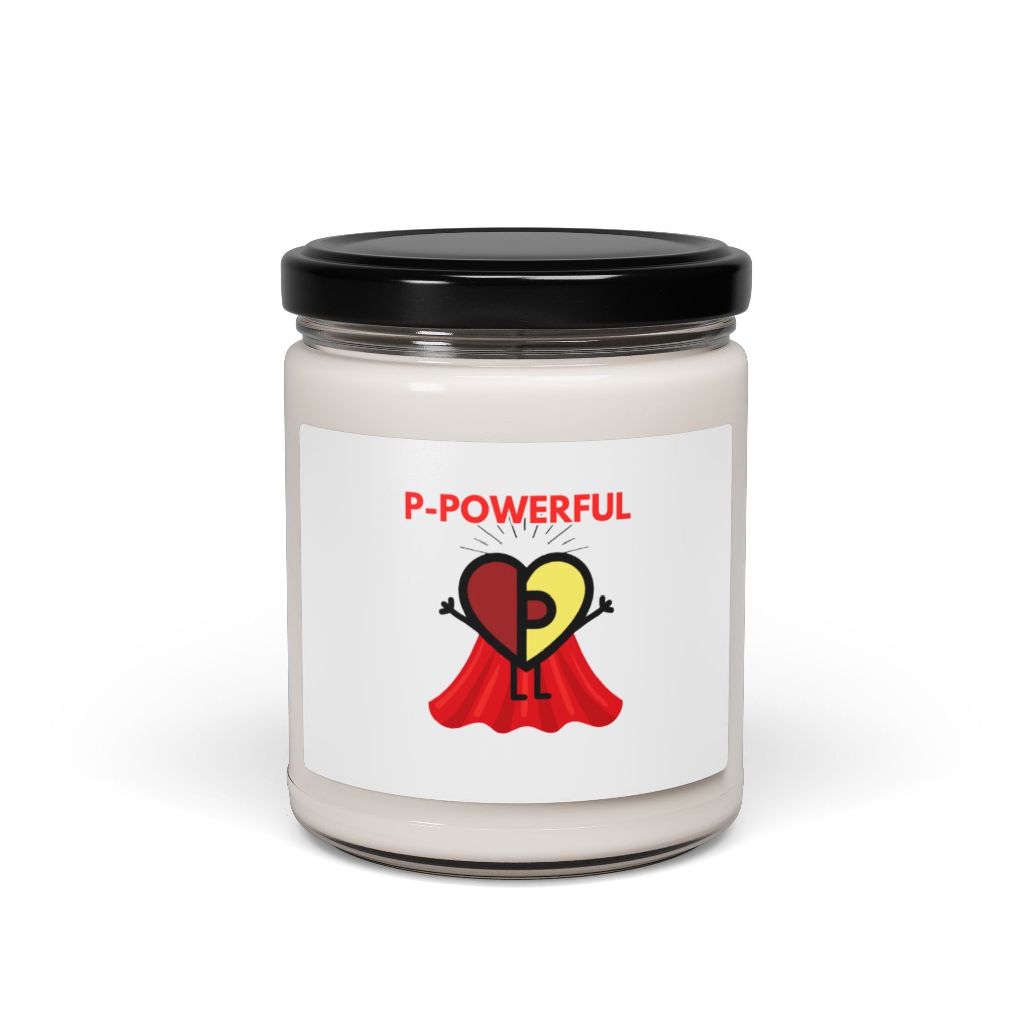 PJ Powerful Passionoy Mascot Scented Soy Candle - 9oz Natural Wax Candle with Custom Label