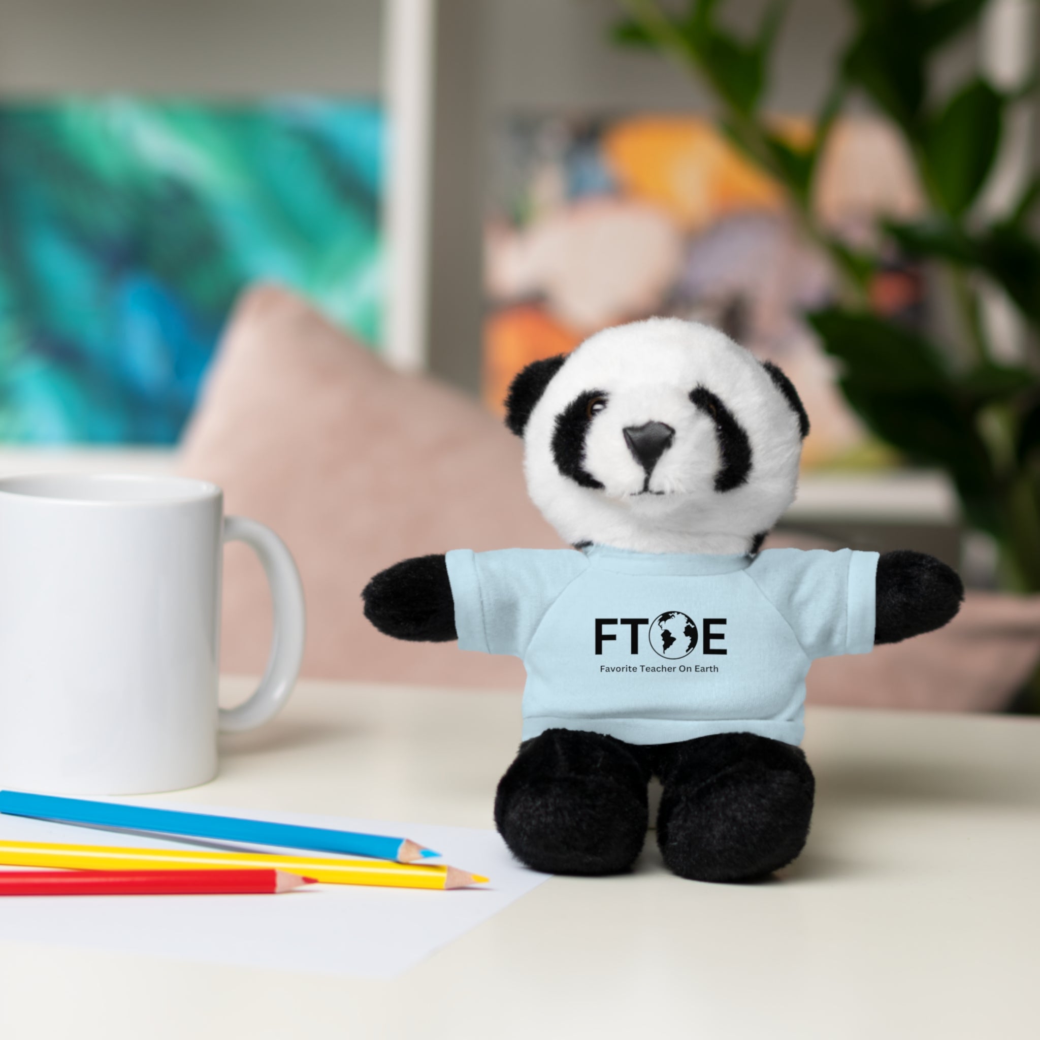 Stuffed Animal Gift – Favorite Teacher on Earth (FTOE) – Customizable T-Shirt & Animal