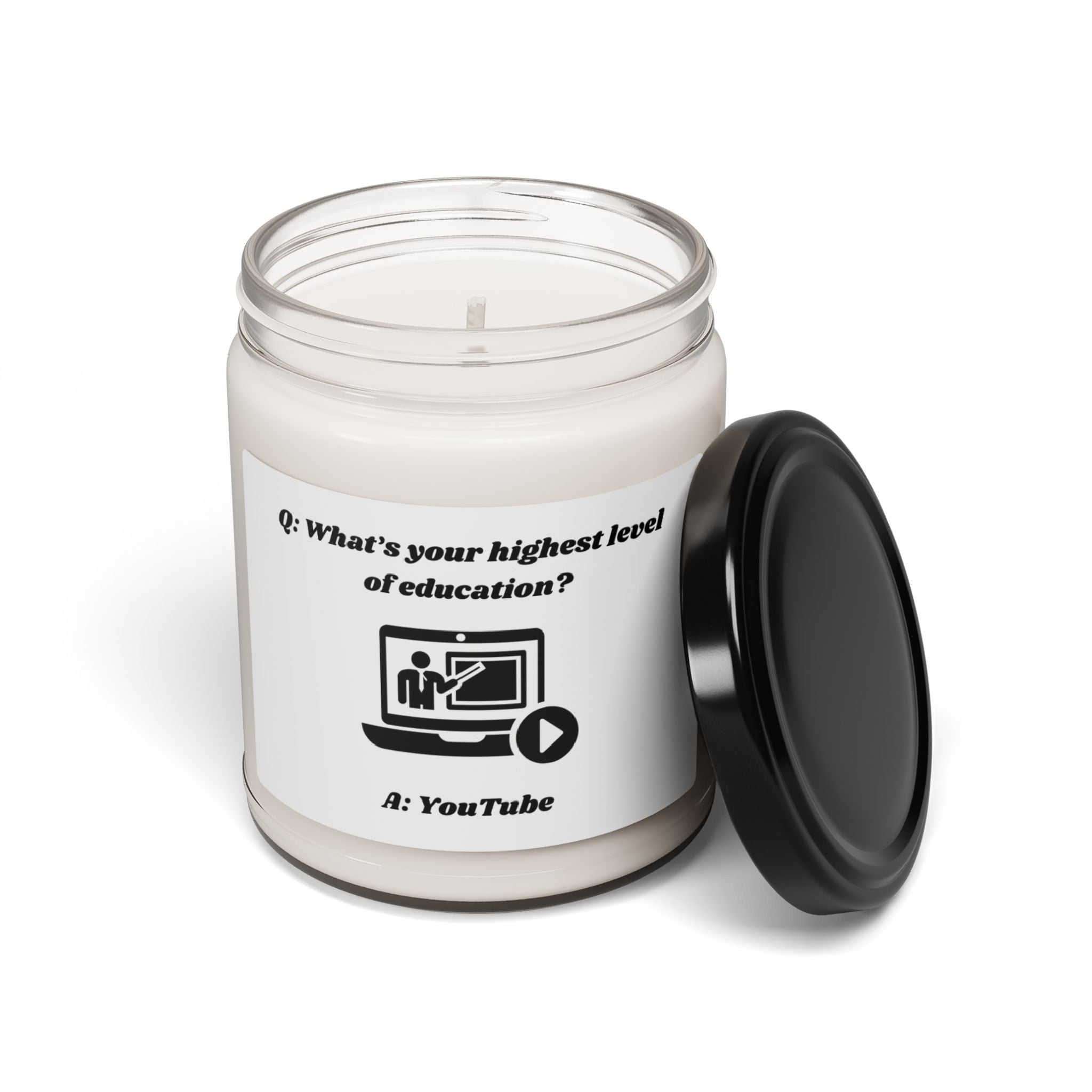 What's your highest level of education? Scented Soy Candle - 9oz Natural Wax Candle with Custom Label