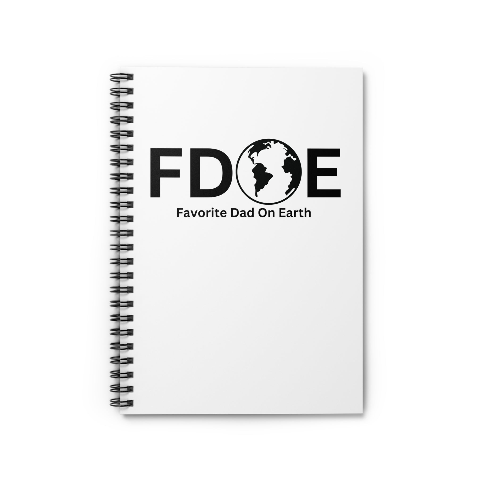 Favorite Dad On Earth (FDOE) Spiral Notebook Spiral Notebook - 118 Page Ruled Line Notebook for Everyday Use