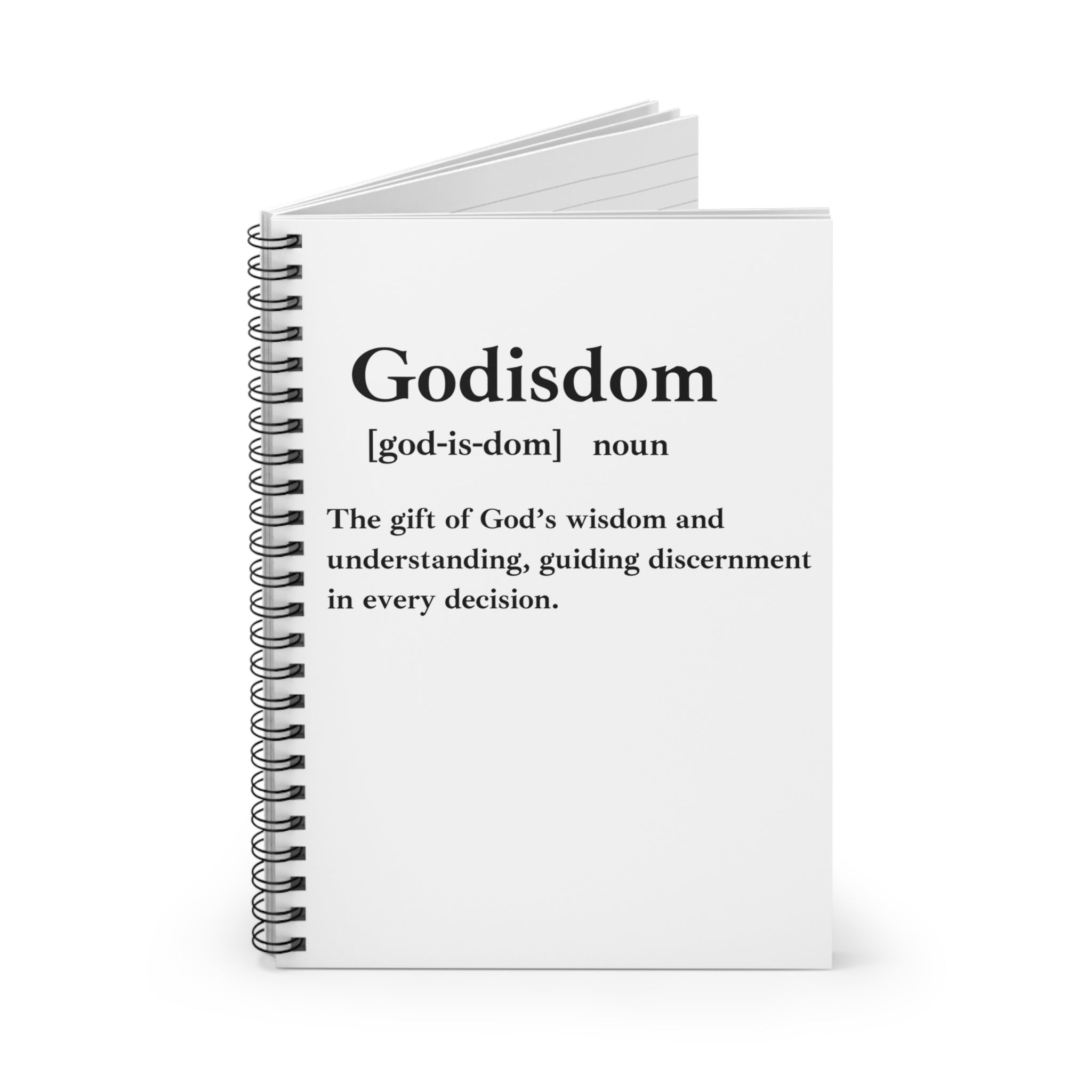 Godisdom Spiral Notebook - 118 Page Ruled Line Notebook for Everyday Use