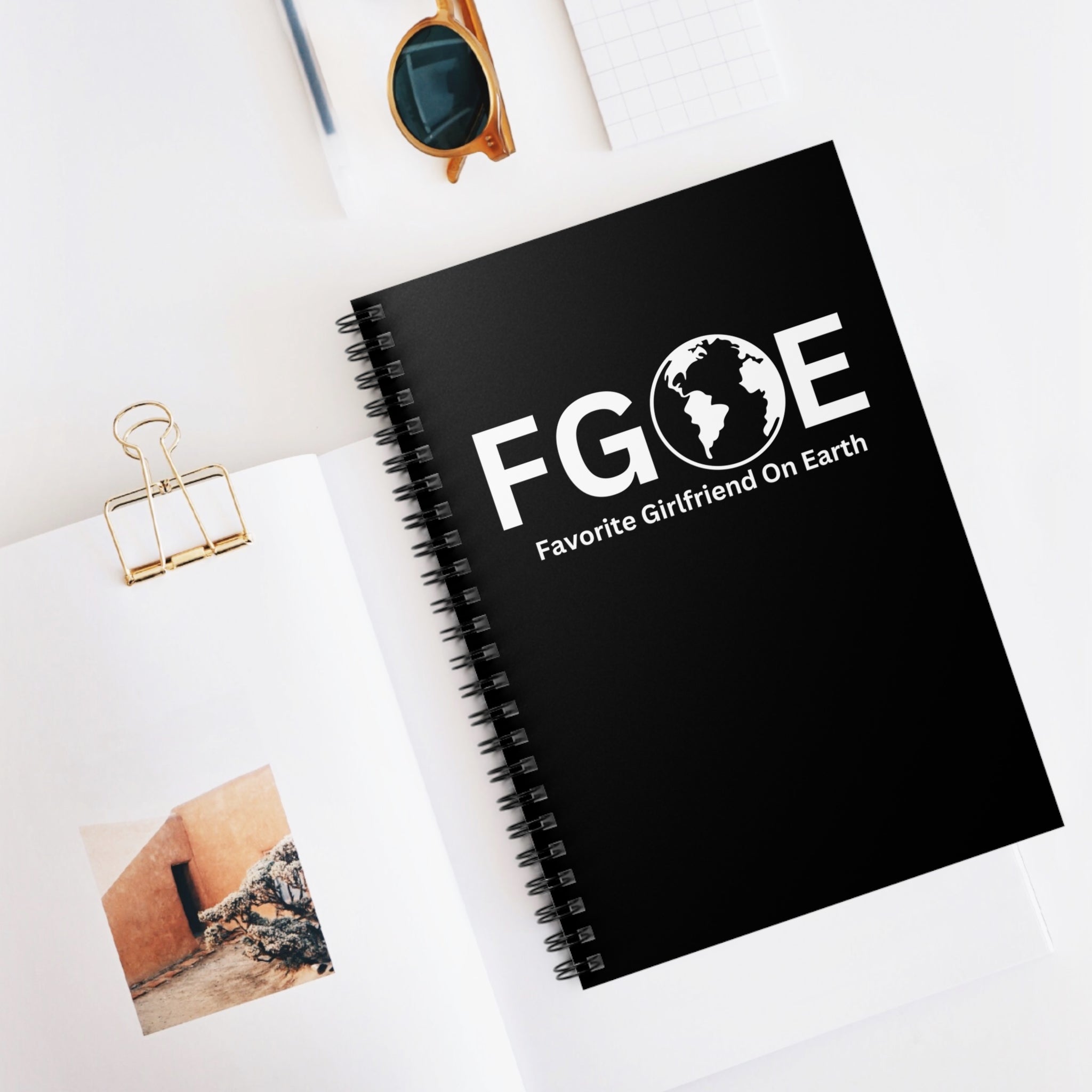 Favorite Girlfriend On Earth (FGOE) Spiral Notebook - 118 Page Ruled Line Notebook for Everyday Use