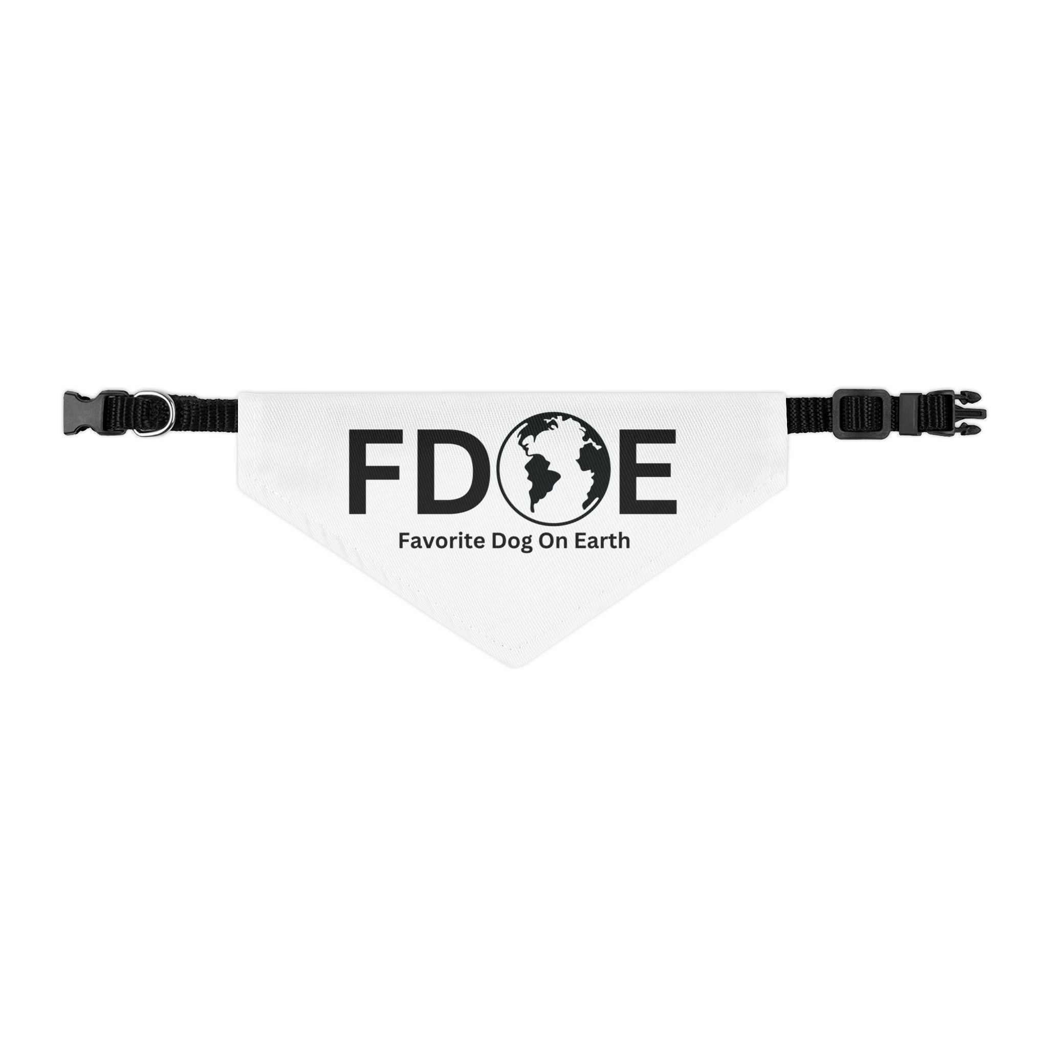 Favorite Dog on Earth (FDOE) Pet Bandana Collar – Fun & Durable Accessory