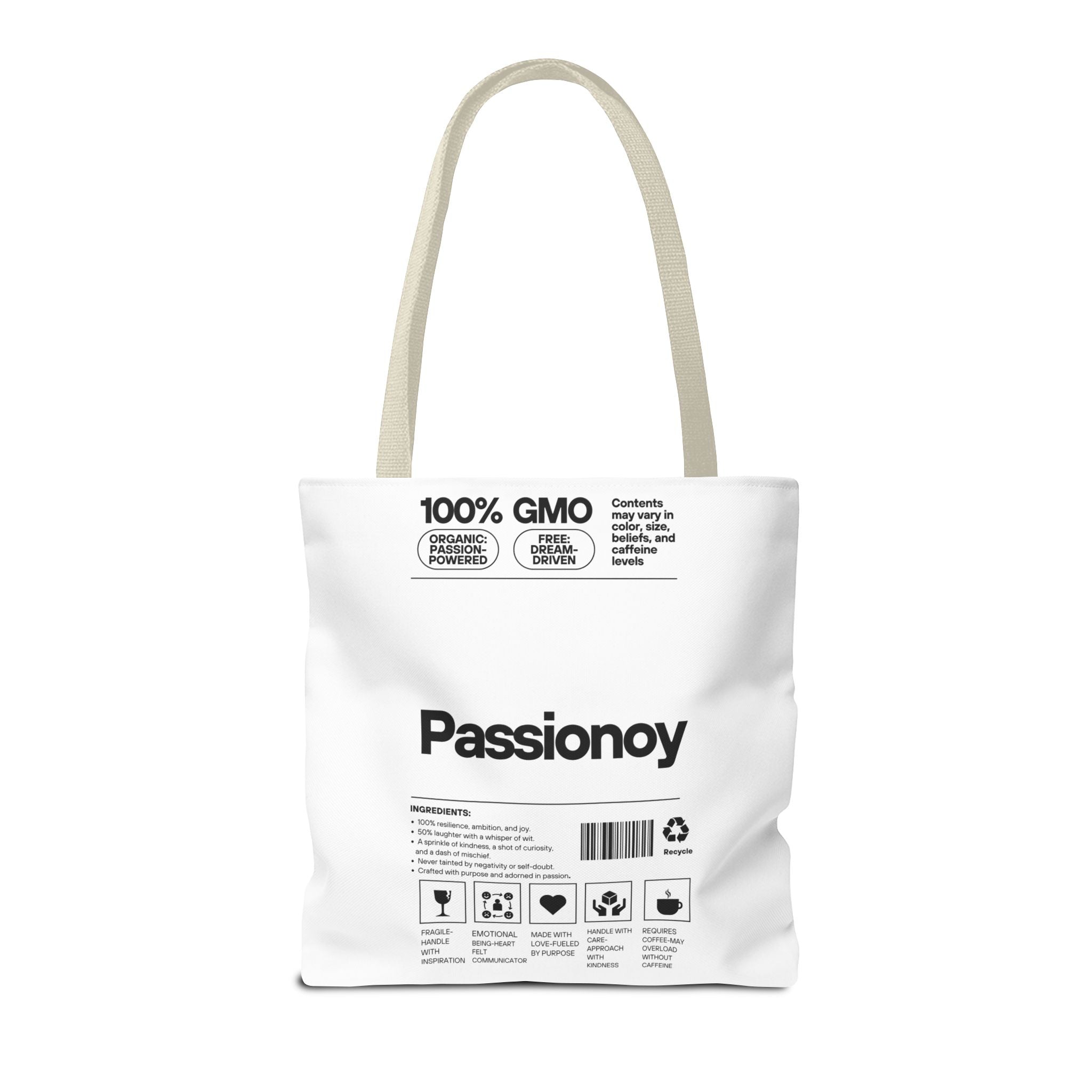 Passionoy Label Tote Bag - Custom Printed Stylish and Functional Tote