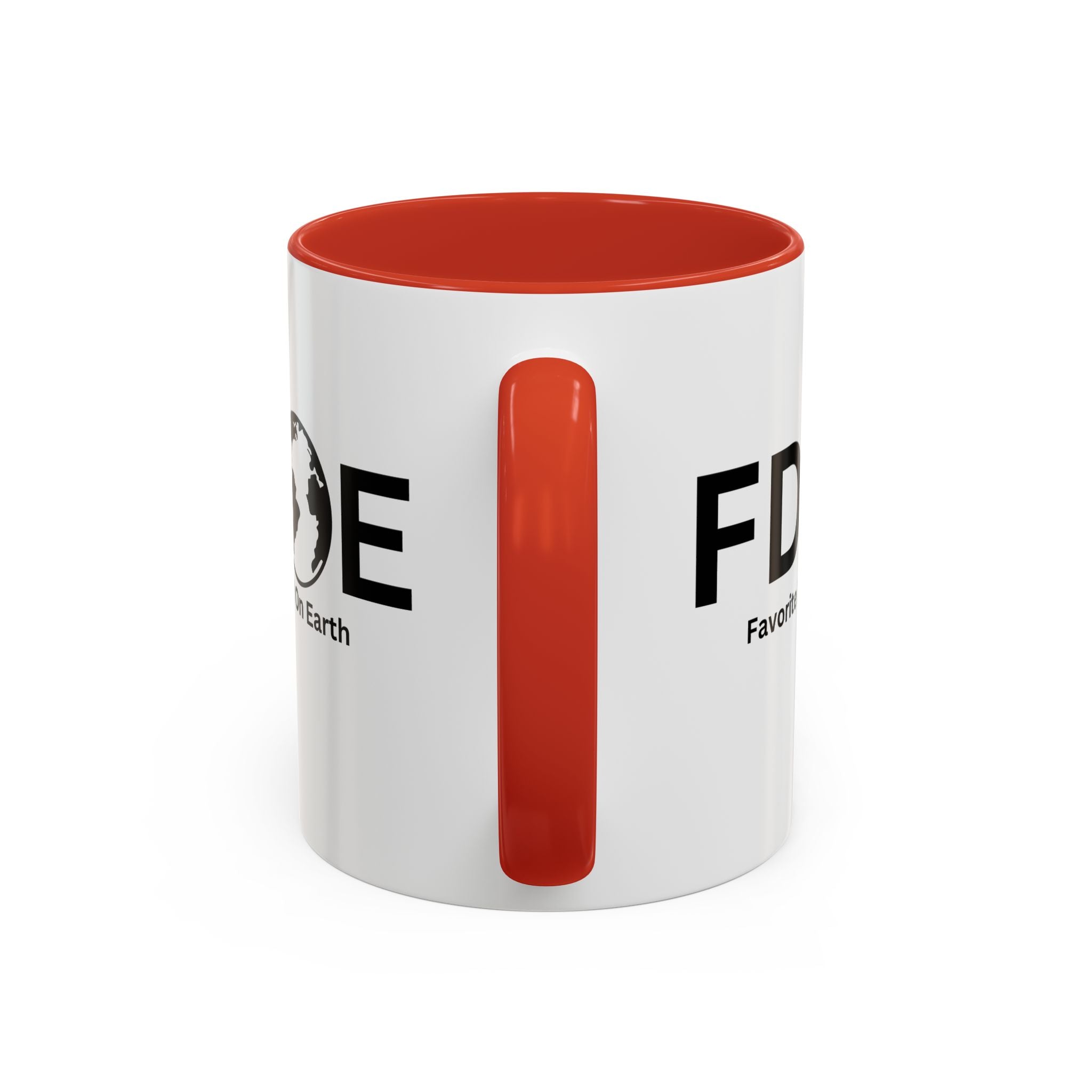 Favorite Dad On Earth (FDOE) Accent Coffee Mug (11oz, 15oz)