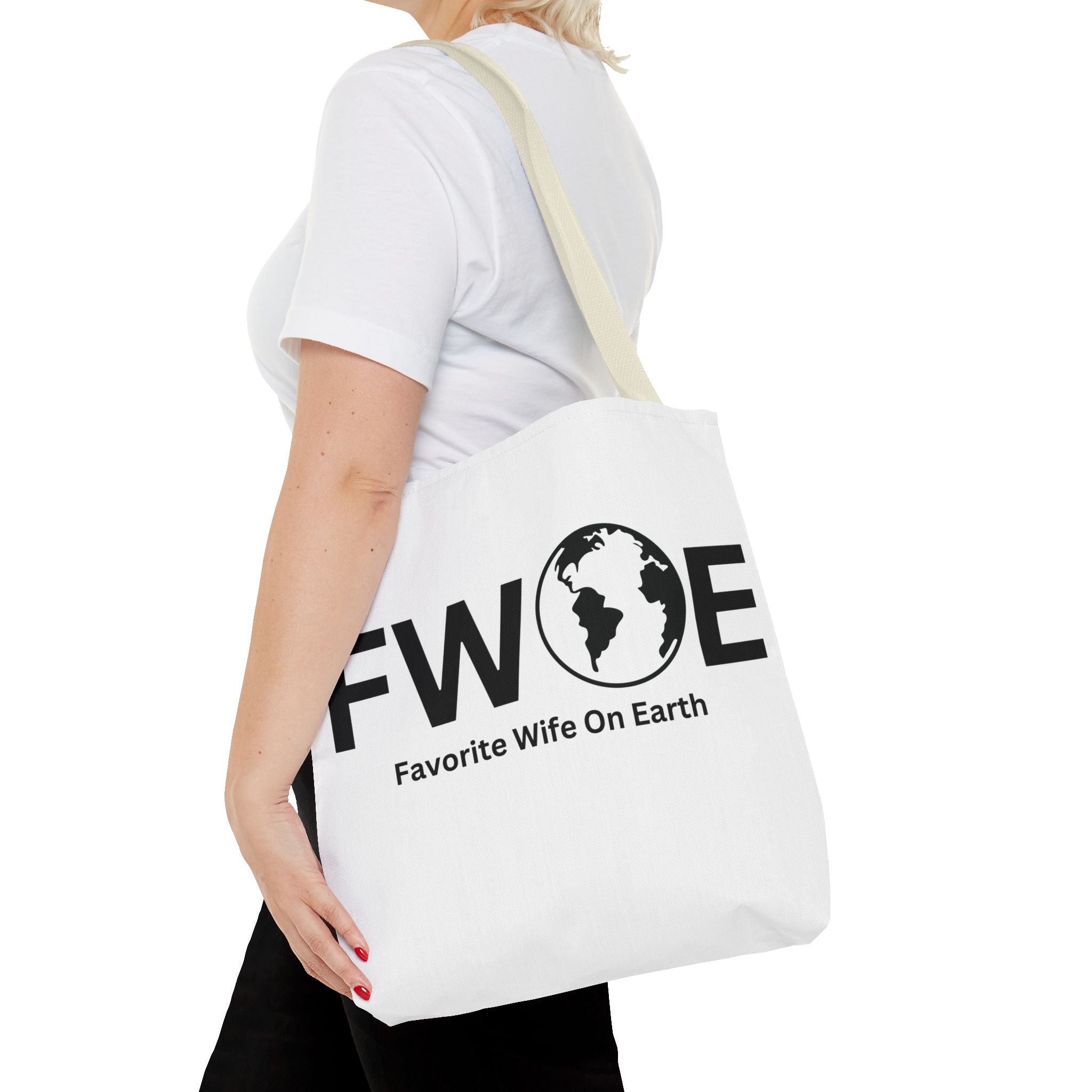 Favorite Wife On Earth (FWOE) Tote Bag - Custom Printed Stylish and Functional Tote