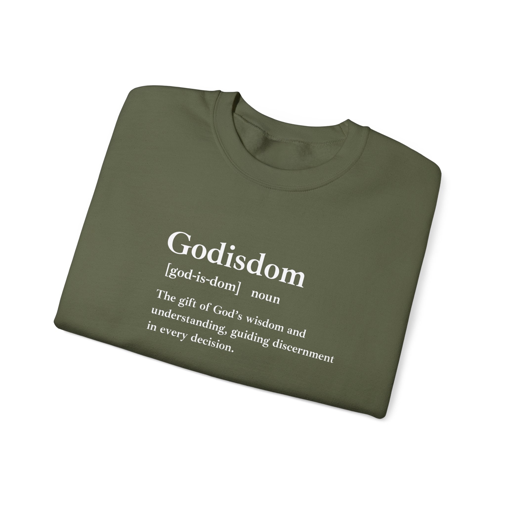 Godisdom Unisex Heavy Blend™ Crewneck Sweatshirt – Faith-Inspired Apparel, Durable and Comfortable Sweater
