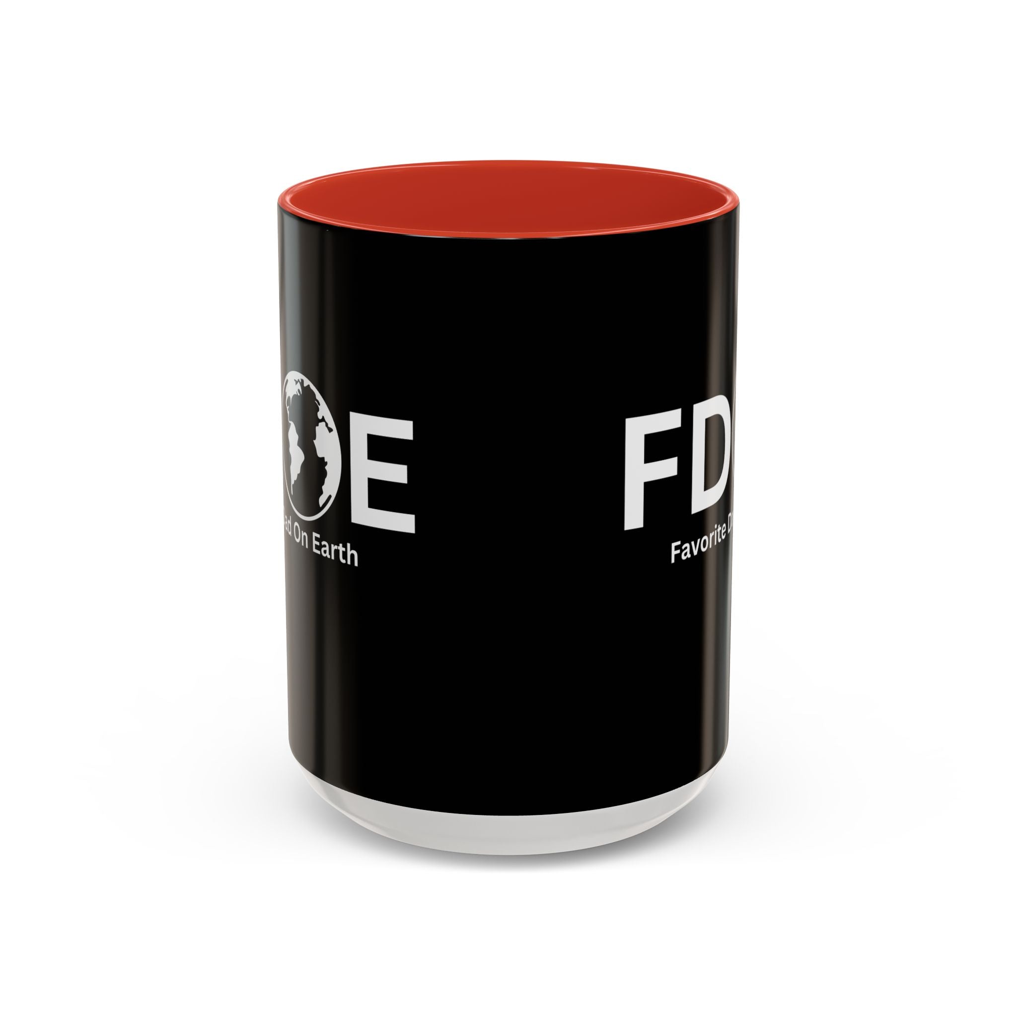 Favorite Dad On Earth (FDOE) Accent Coffee Mug (11oz, 15oz)