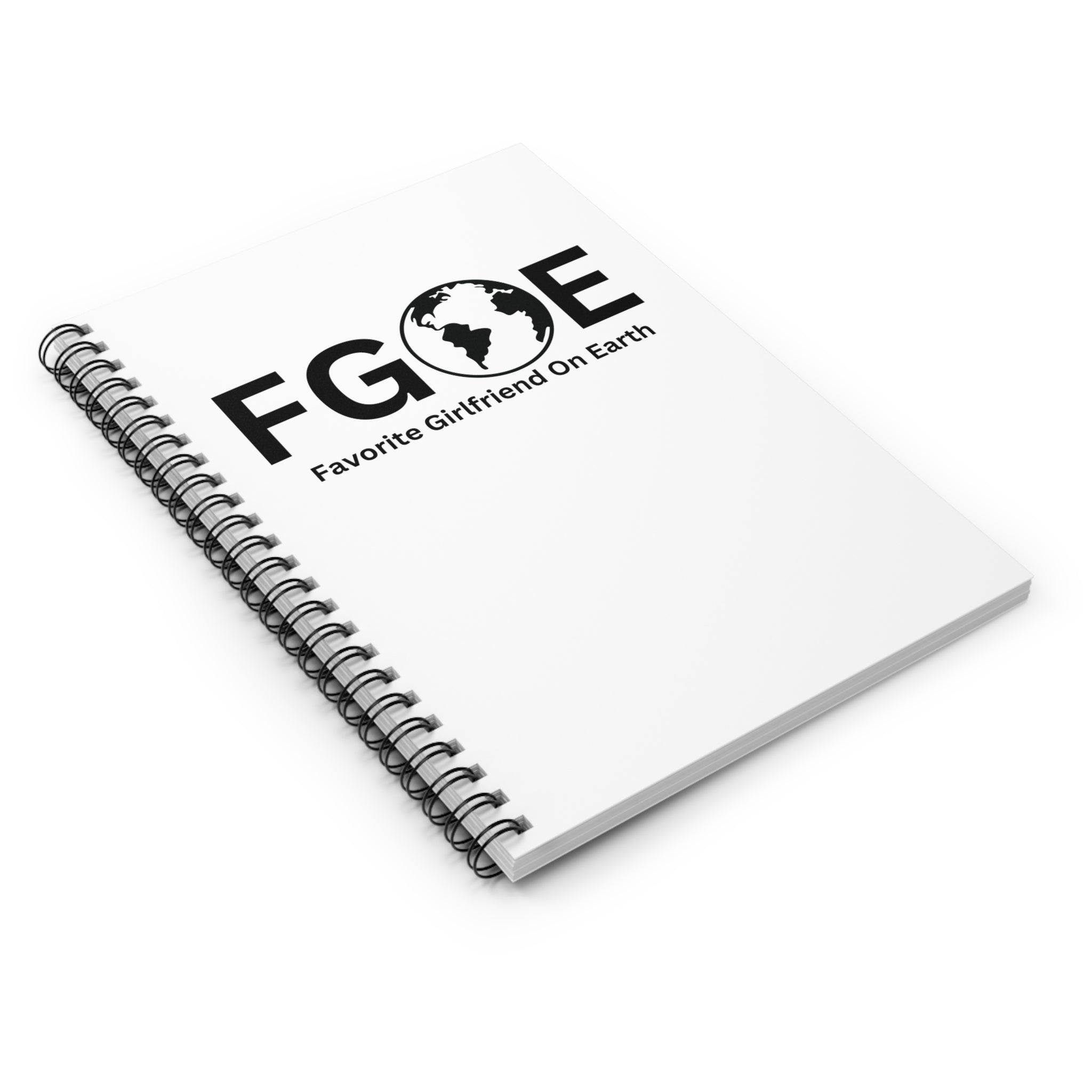 Favorite Girlfriend On Earth (FGOE) Spiral Notebook - 118 Page Ruled Line Notebook for Everyday Use
