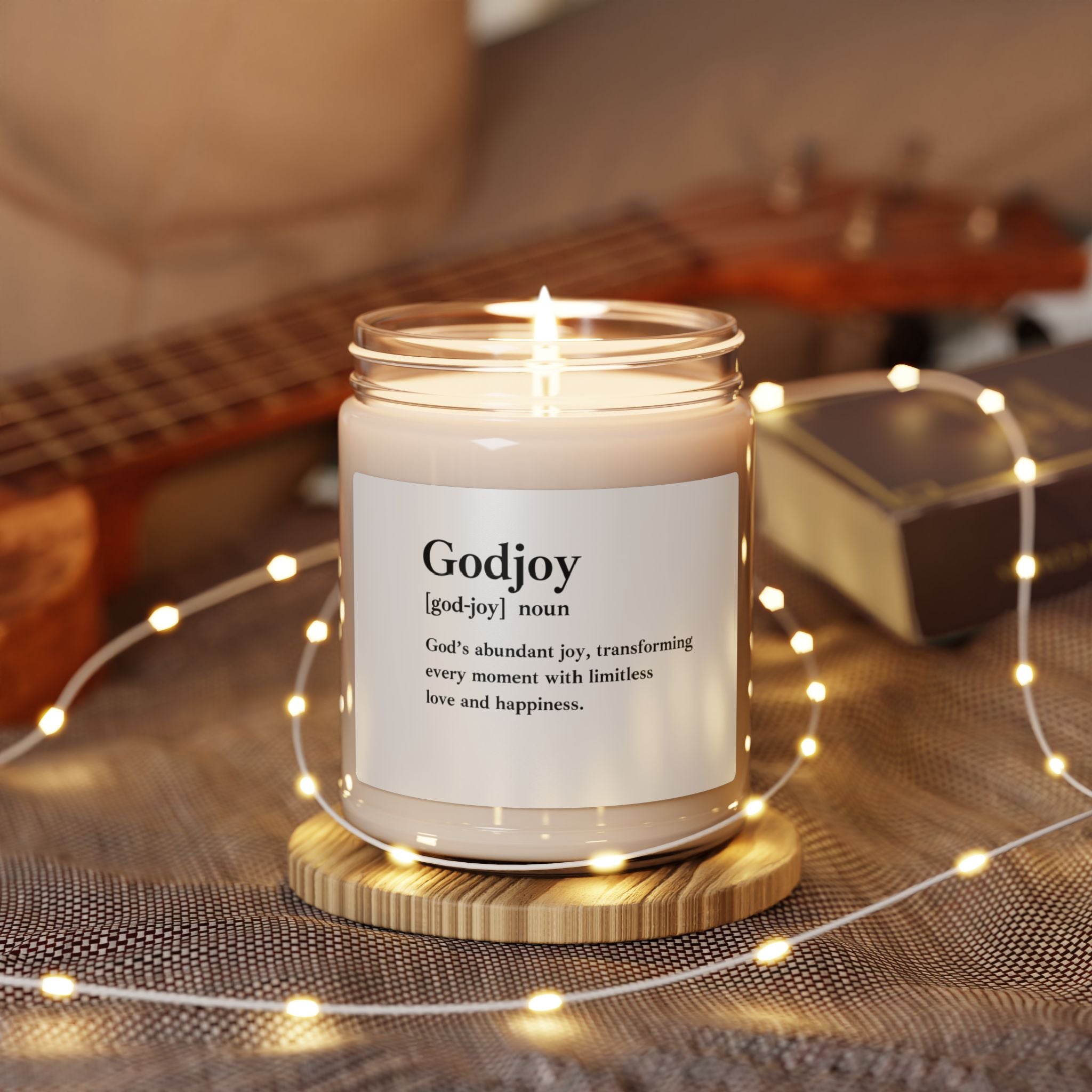 Godjoy Scented Soy Candle - 9oz Natural Wax Candle with Customizable Label