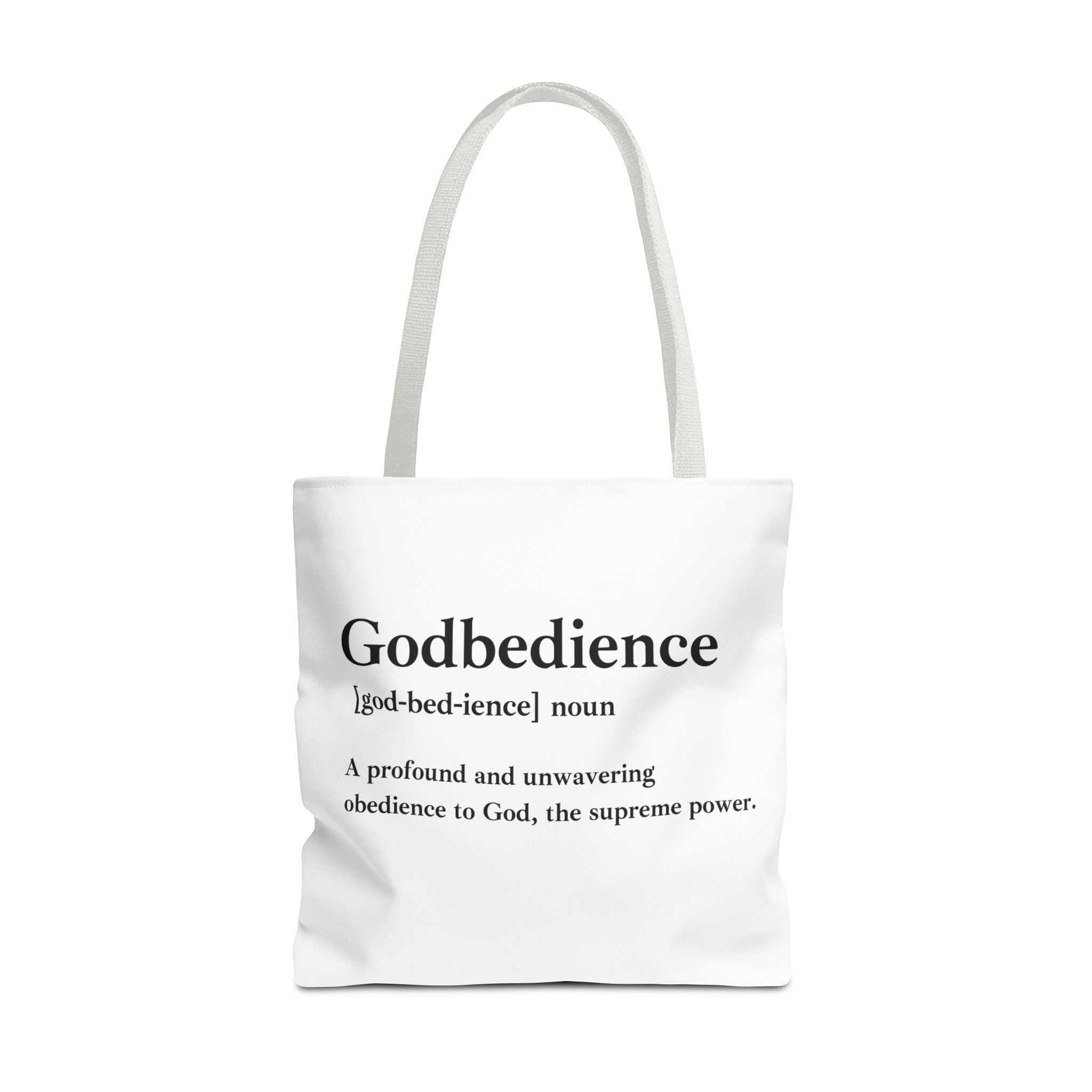 Godbedience Tote Bag - Custom Printed Stylish and Functional Tote