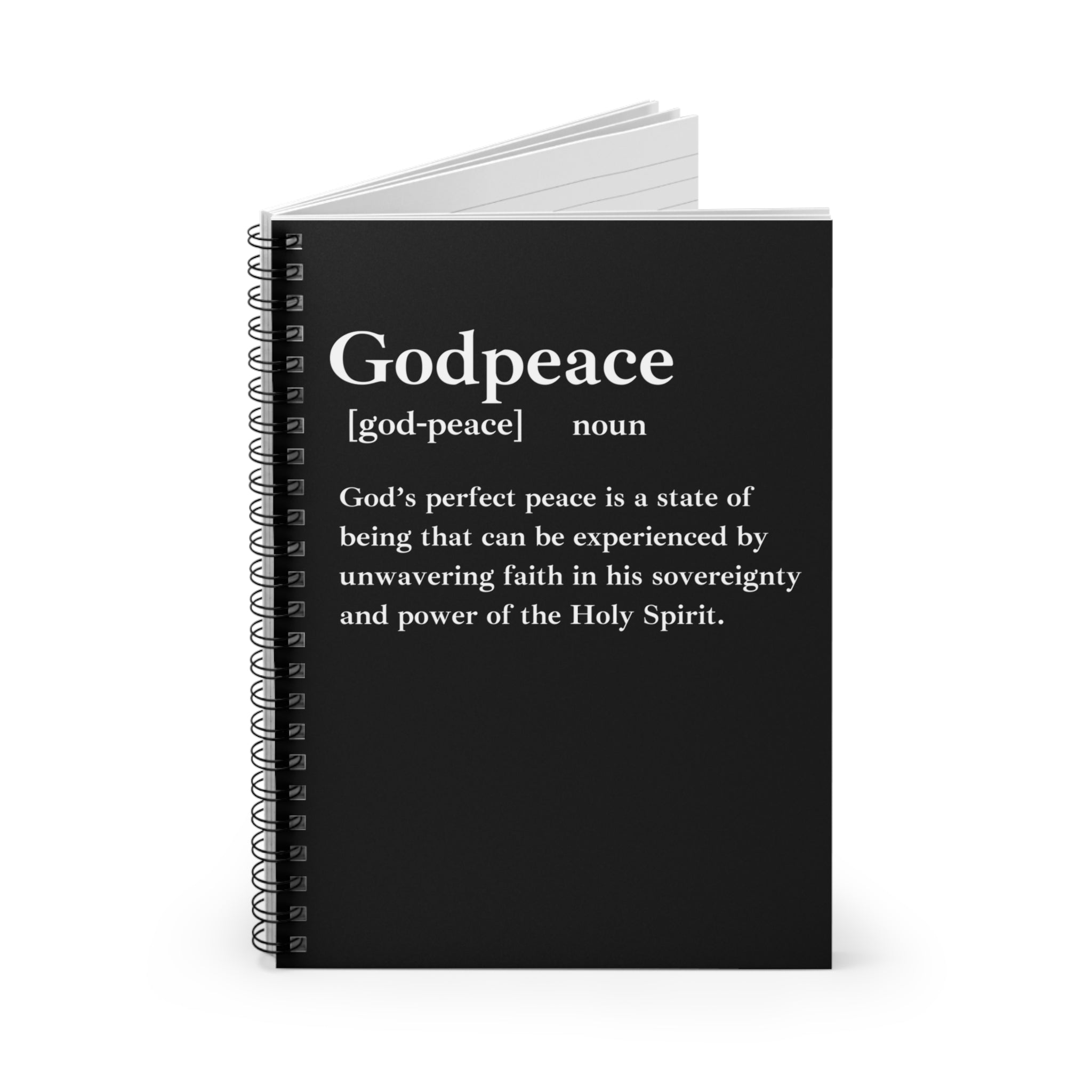 Godpeace Spiral Notebook - 118 Page Ruled Line Notebook for Everyday Use