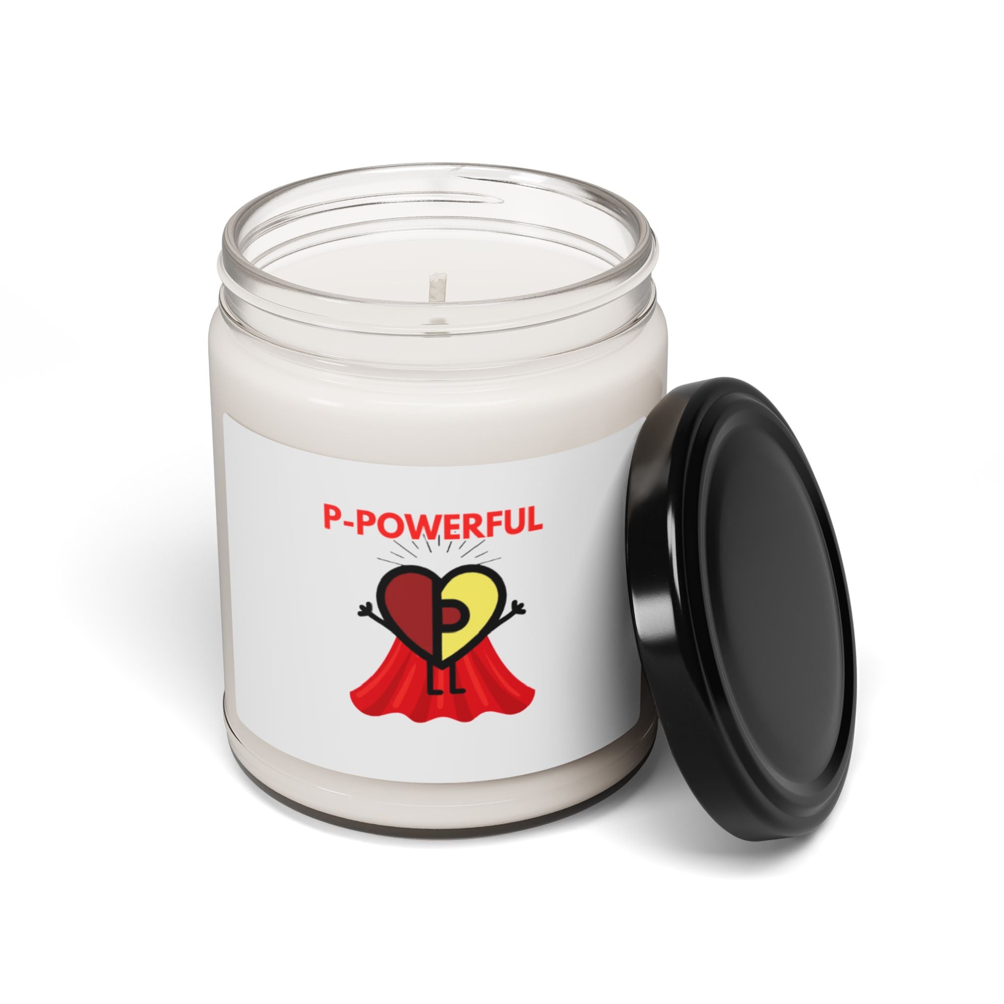 PJ Powerful Passionoy Mascot Scented Soy Candle - 9oz Natural Wax Candle with Custom Label