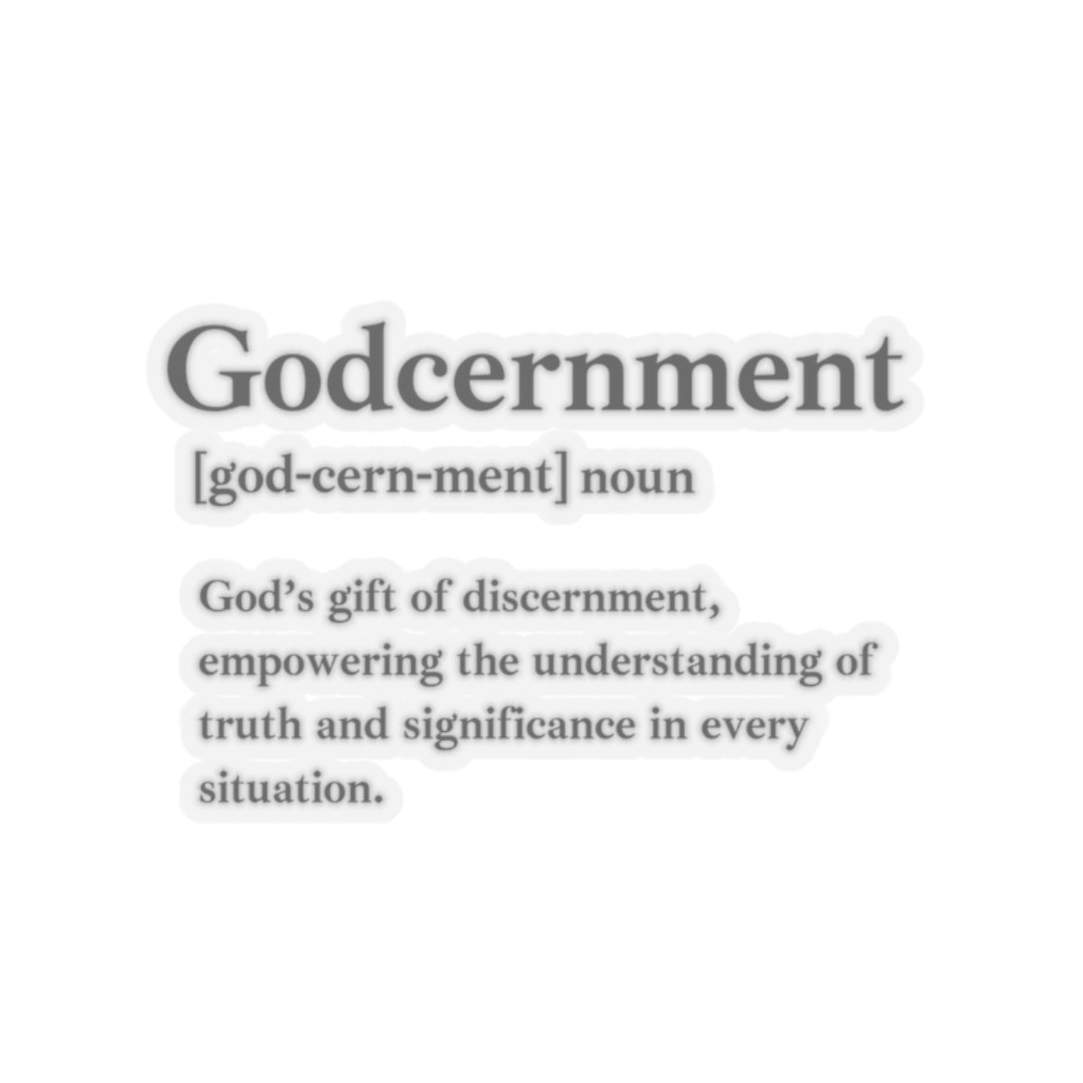 Godcernment Kiss-Cut Stickers - Custom Vinyl Stickers for Creative Decor