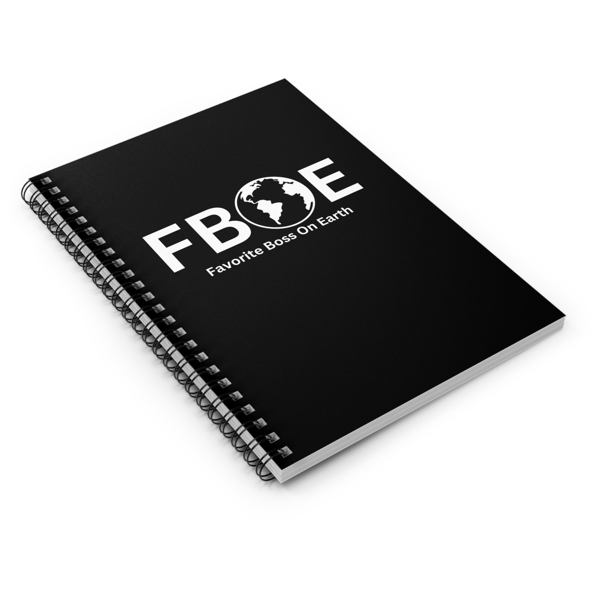 Favorite Boss On Earth (FBOE) Spiral Notebook - 118 Page Ruled Line Notebook for Everyday Use